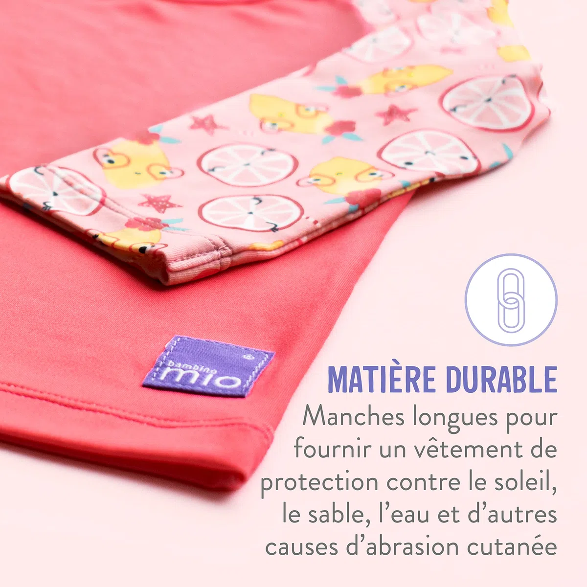 Bambino Mio Maillot de bain bébé protection solaire UPF40+ 2 couches 1 t-shirt anti-uv XL (2 ans et +)