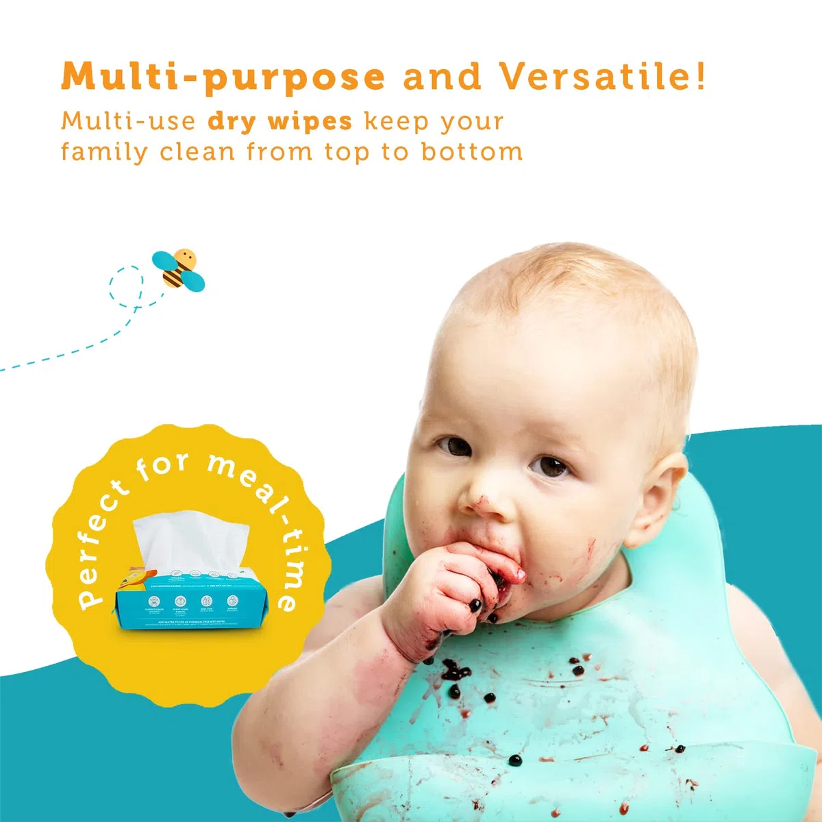 Lingettes sèches 100% coton | 600 pièces | Usage humide ou sec | Douces et hypoallergéniques | Résistantes et absorbantes | Parfaites pour les changes