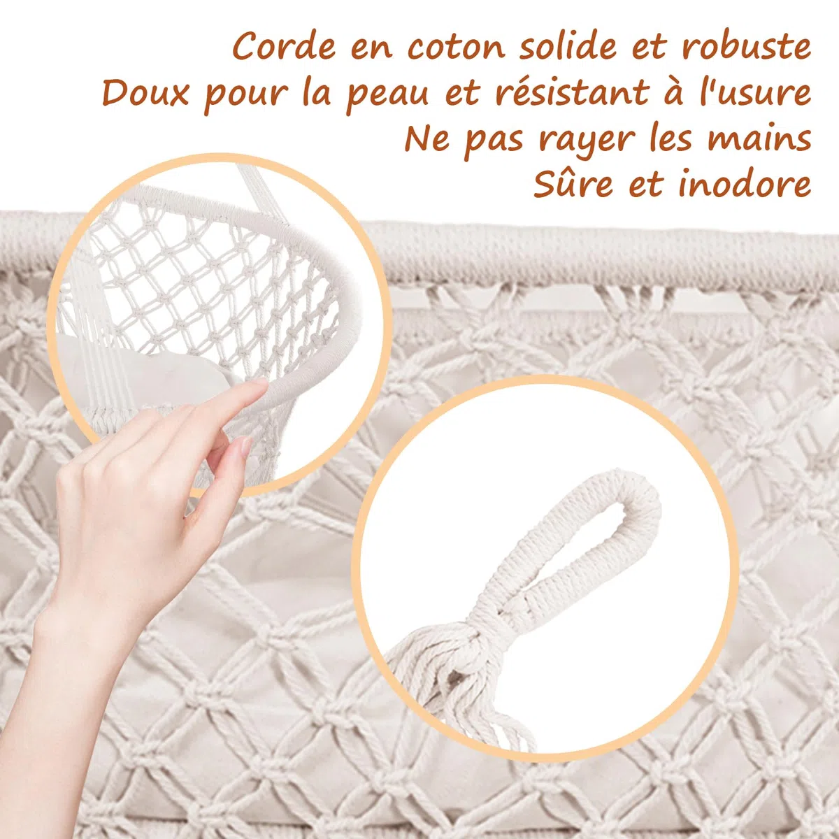 Berceau Suspendu Bébé Hamac Bebe Suspendu Hamc Bebe Lit Suspendu Bebe Couffin Suspendu de Haute qualité Hamac pour bébé Fabriqué en Corde De Coton pour Nouveau-né