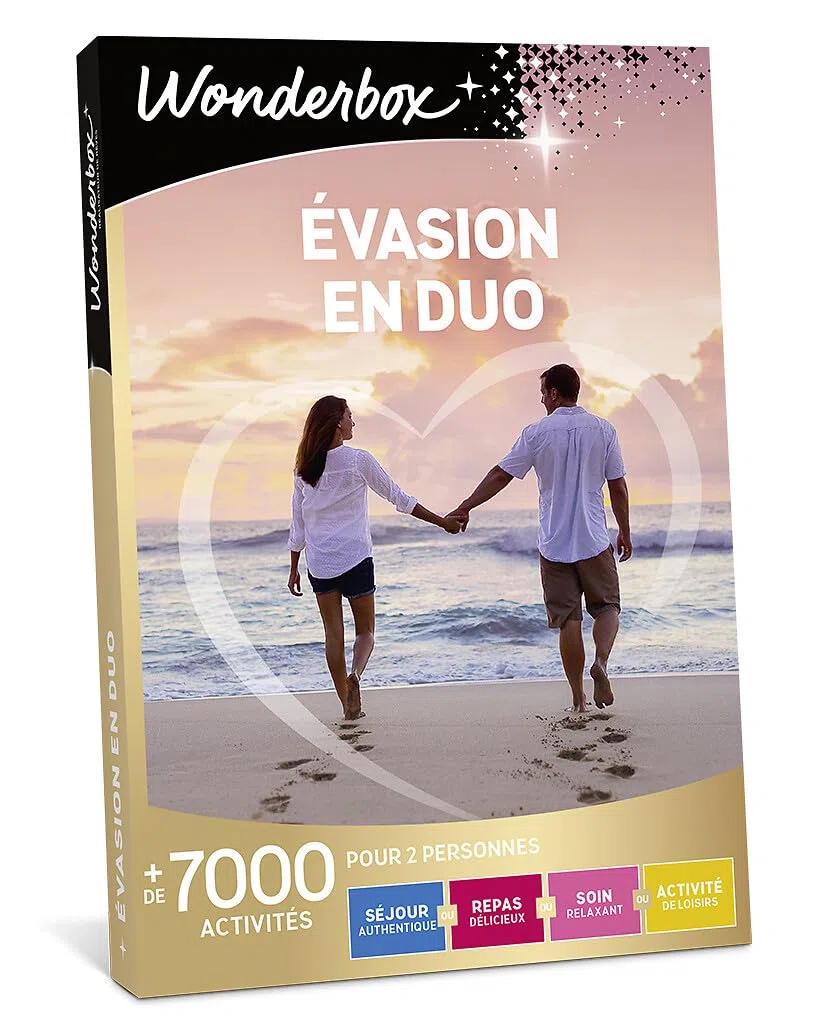 Wonderbox Coffret Cadeau Evasion en Duo 6300 Séjours Romantiques