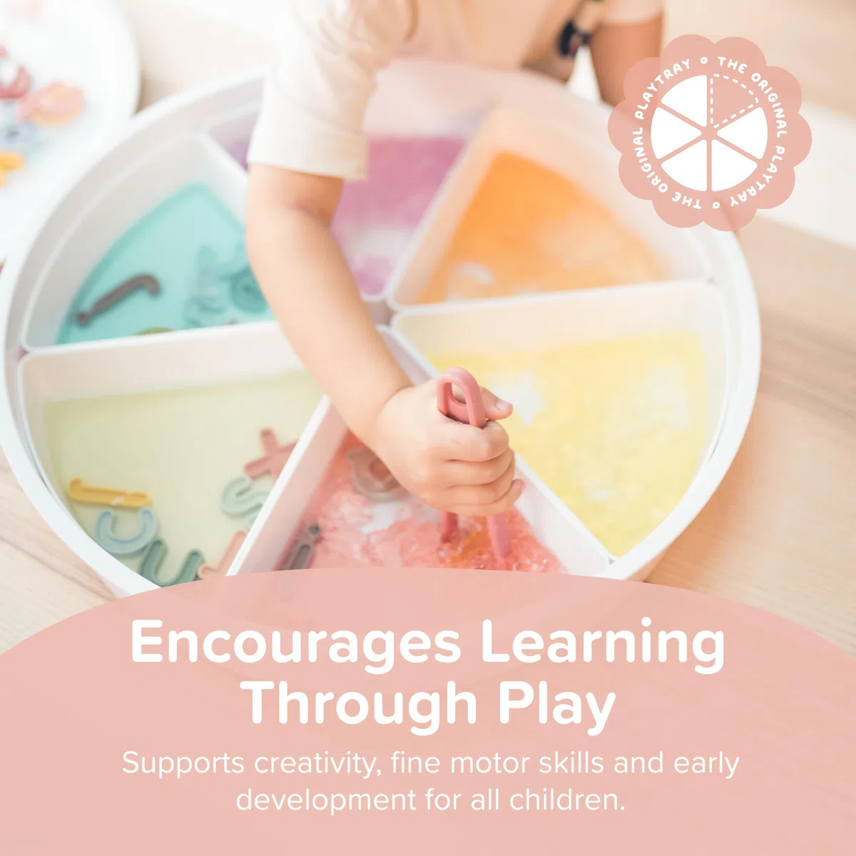 Inspire My Play Starter Bundle - Poubelle Sensorielle avec Couvercle et Inserts de Rangement Amovibles