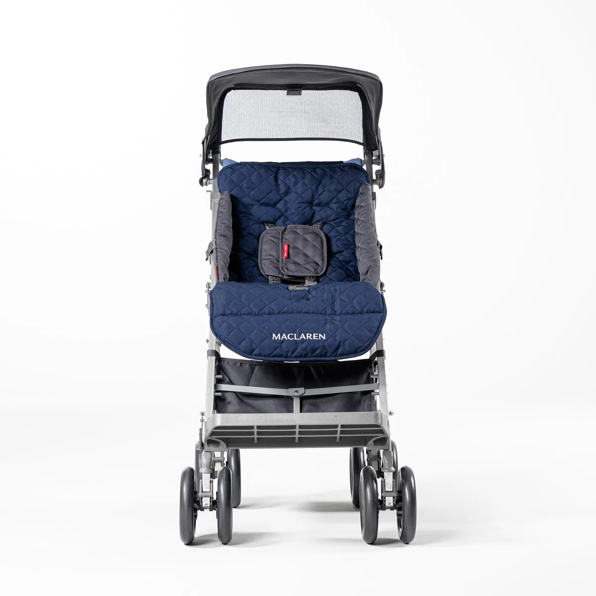 Poussette Maclaren Major Elite pour personnes en situation de handicap avec ensemble d’accessoires * Poussette pour enfants à besoins spécifiques jusqu’à 50 kg * Pliage type parapluie * (Bleu marine)