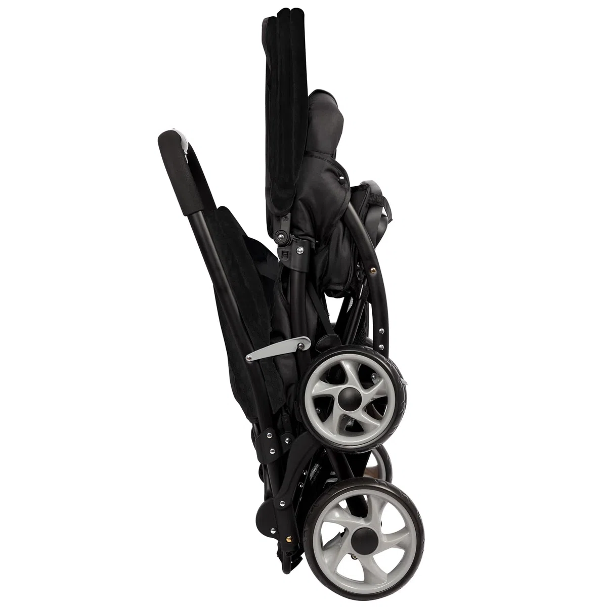TWINBI Poussette Double Pour Jumeaux, Enfants Rapprochés, Maniable et Facilement Pliable, 2 Dossiers Inclinables Dont 1 à Plat, 2 Tabliers, Grand Panier, Habillage Pluie Intégral – NoirEtoile