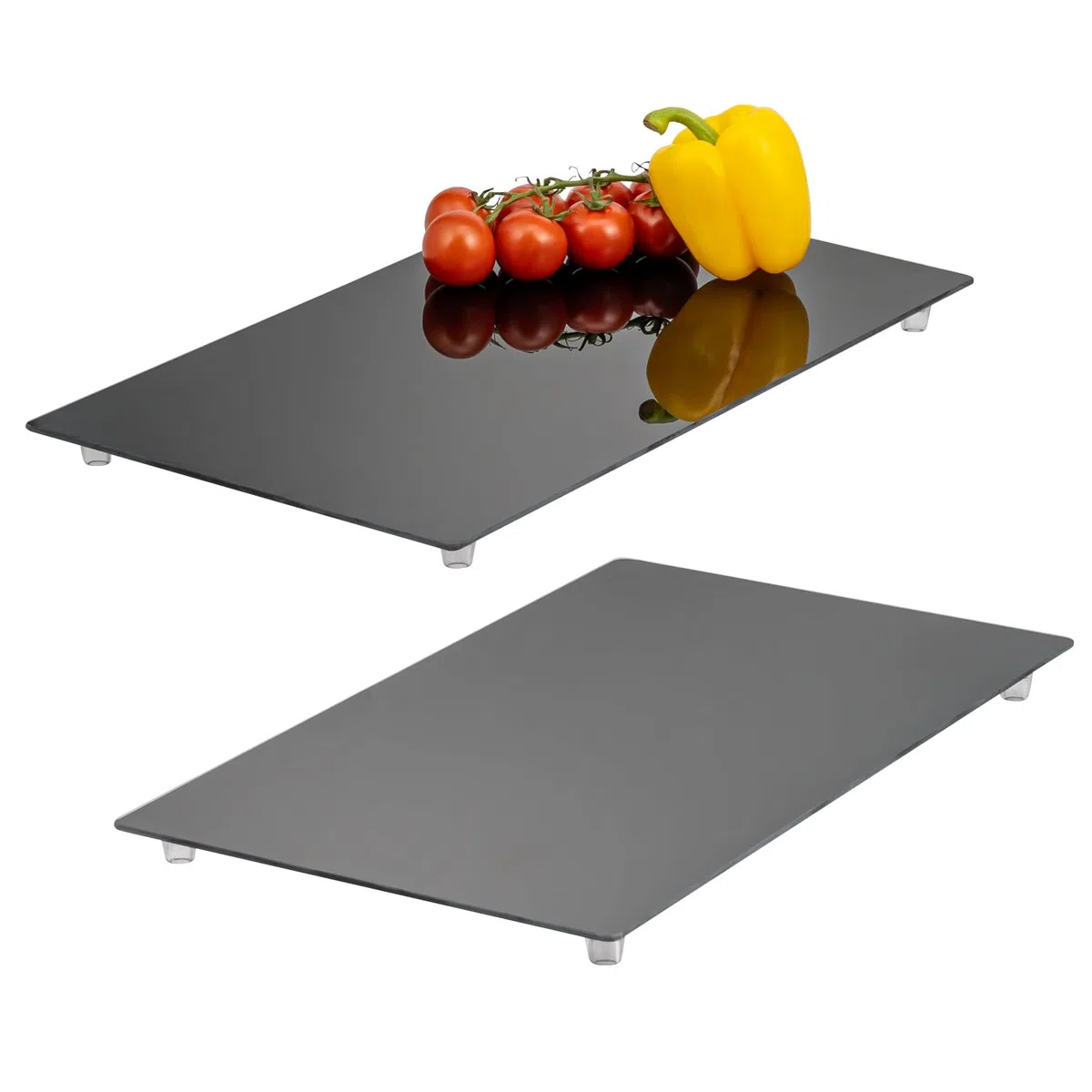 Bremermann Lot de 2 plaques de protection pour cuisinière, verre de sécurité, env. 30 x 3 x 52 cm (L x H x P)