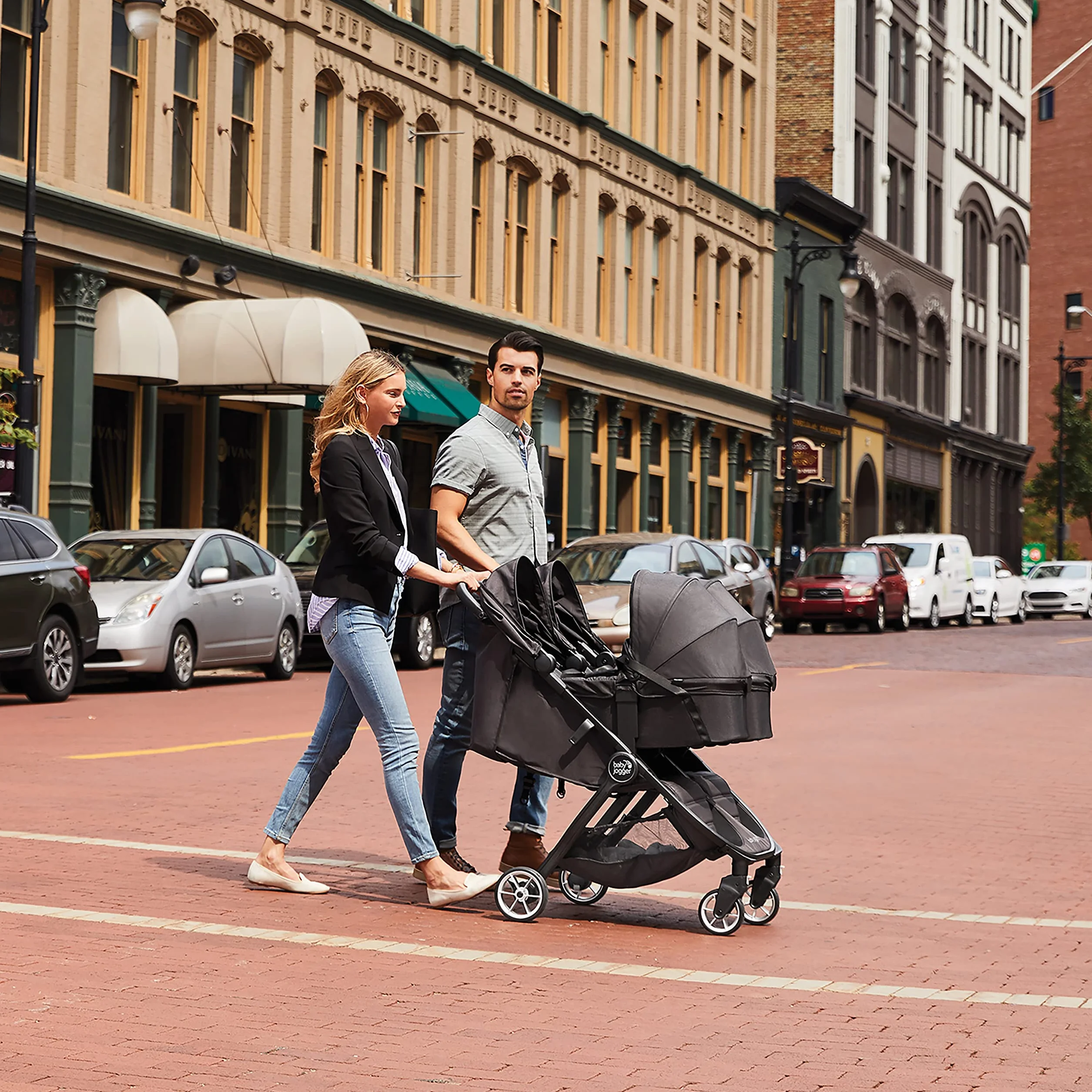 Baby Jogger Nacelle pliable légère | Pour poussette City Tour 2 doubles | Noir opulent