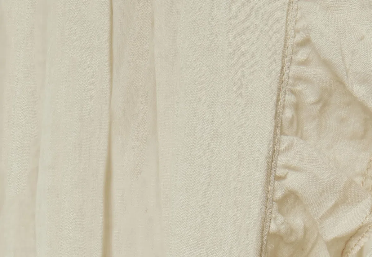 Jollein Baldaquin Vintage à Volants Nougat – Hauteur 245 cm – Ciel de lit bébé Chambre d'enfant – Beige