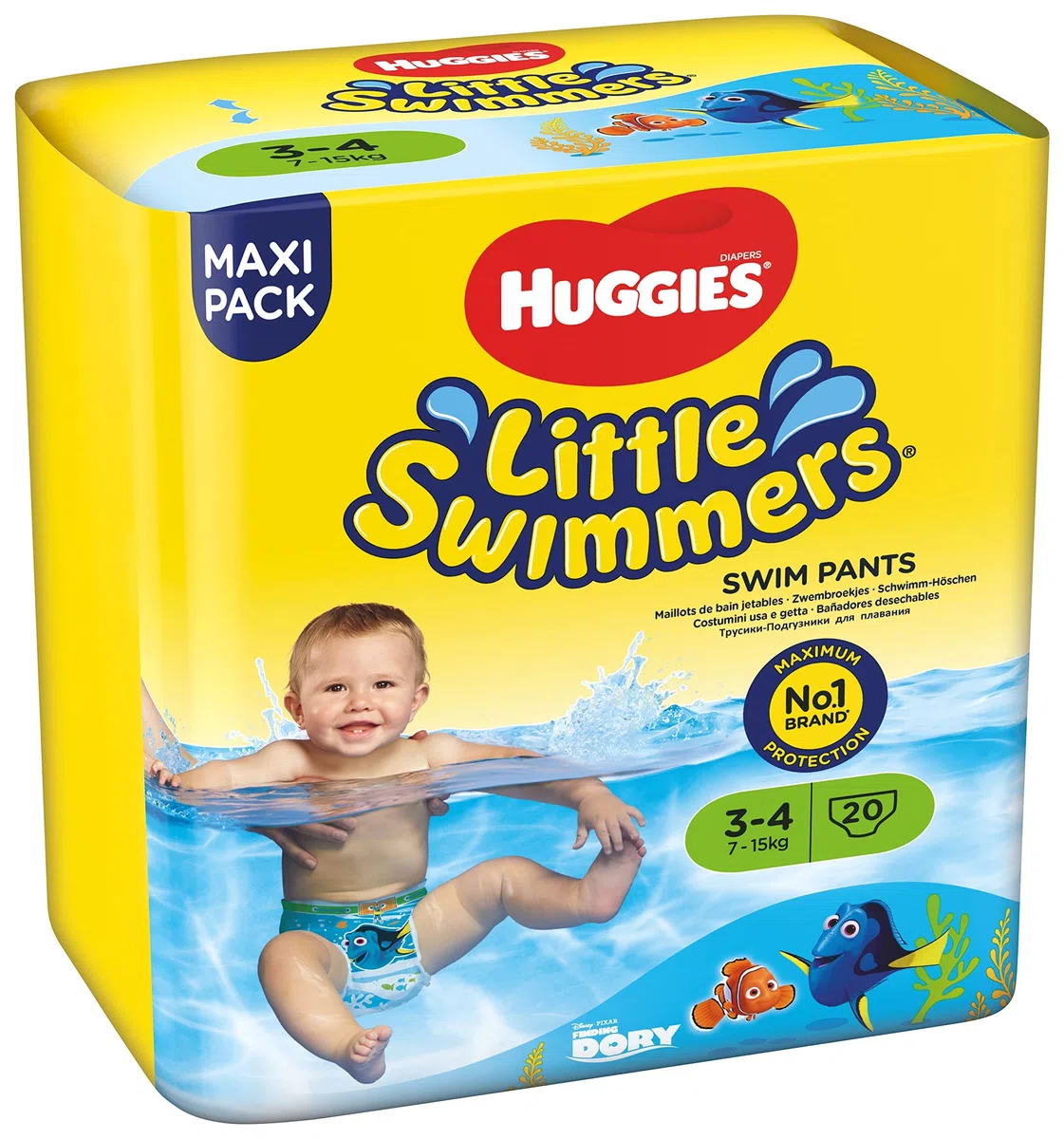 Huggies Lot de 20 maillots de bain jetables Taille 3-4