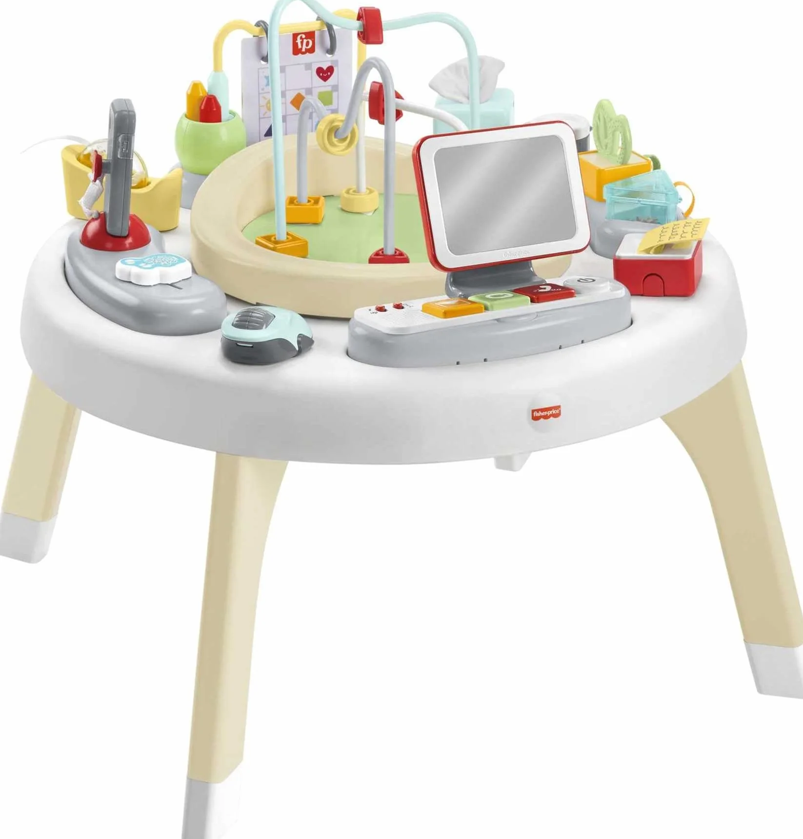 Fisher-Price Centre d’activités 2-en-1 comme Un Chef Table de Jeu bébé avec Musique Lumières Sons HBM26