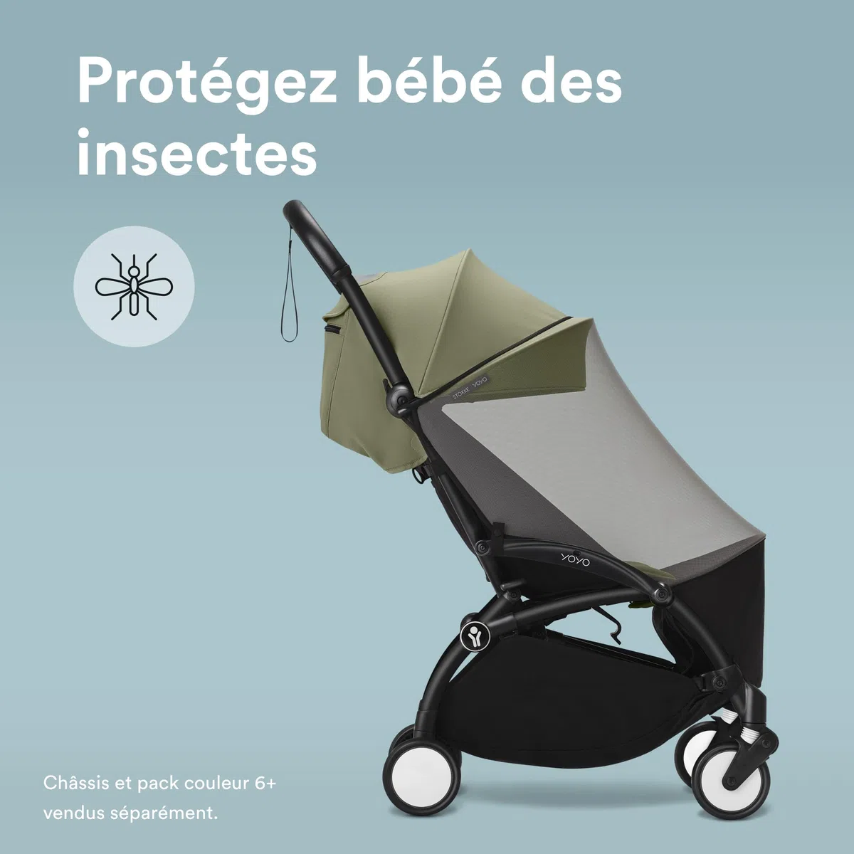 Moustiquaire Stokke YOYO Pack Couleur 6+ - Protégez Votre Enfant des Petits Insectes - Facile à Installer et à Ranger - 100% Nylon