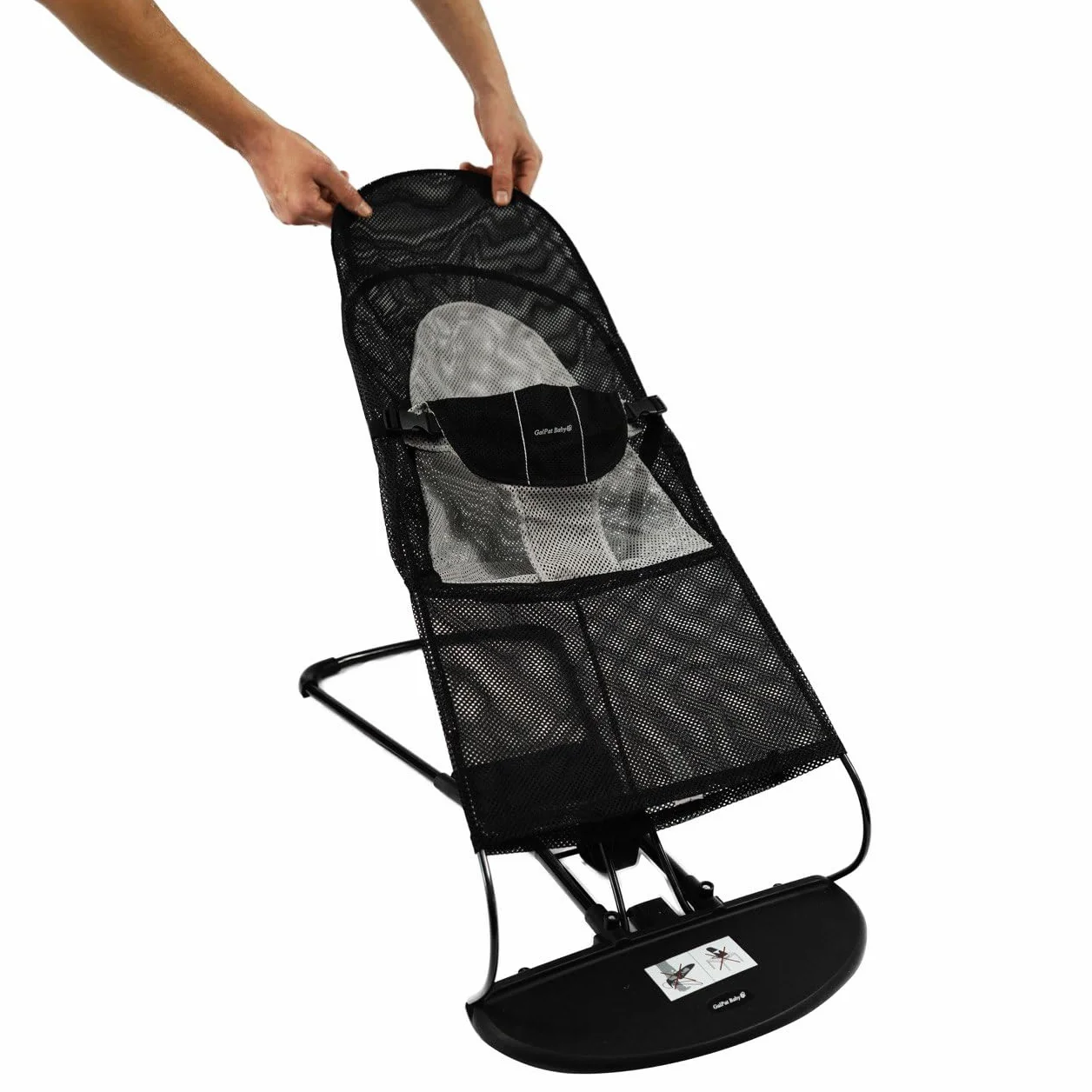 GalPat Baby Housse de transat respirante compatible avec BabyBjorn et GalPat Baby avec housse et sac de transport Noir