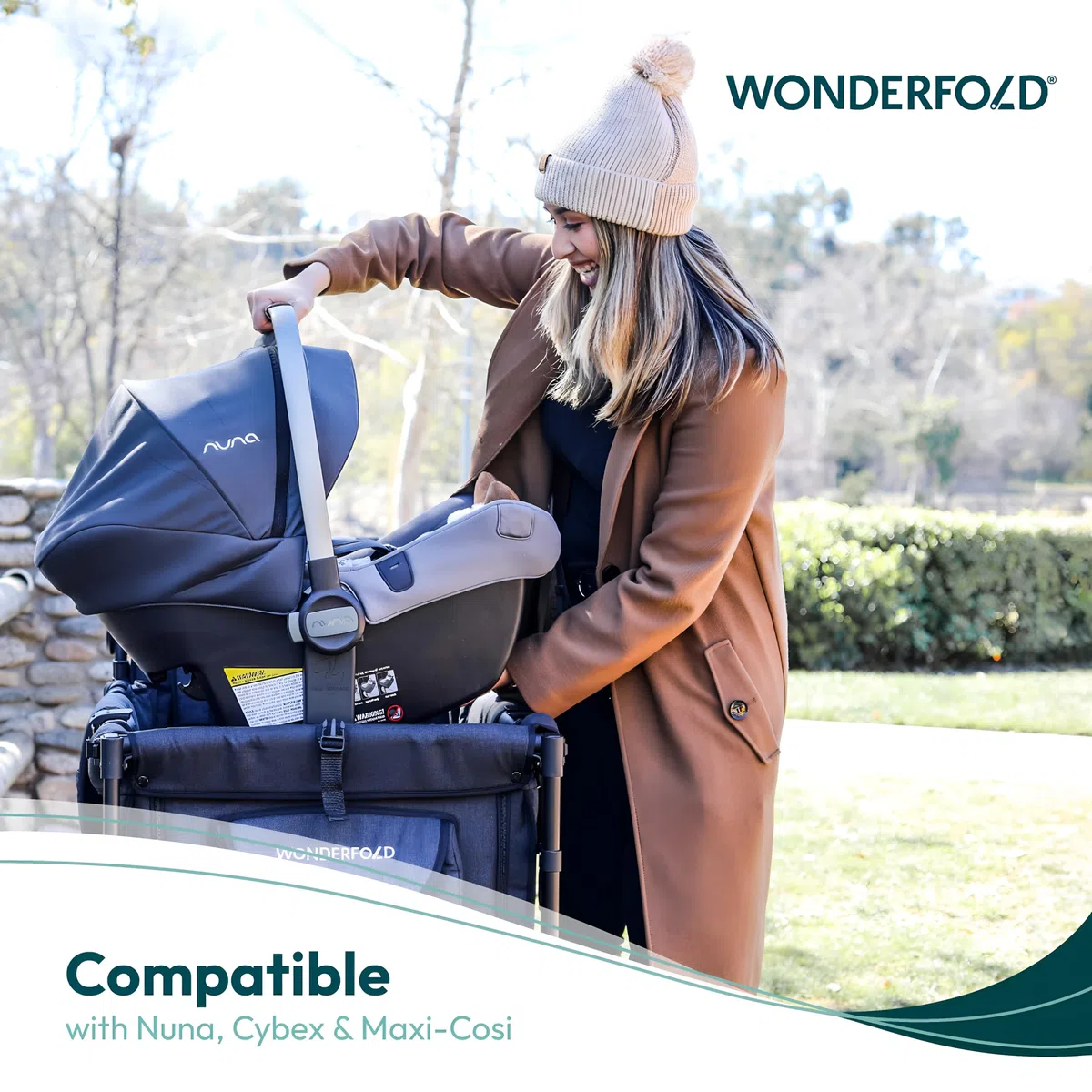 WONDERFOLD Adaptateur de siège auto pour poussette Wagon W4