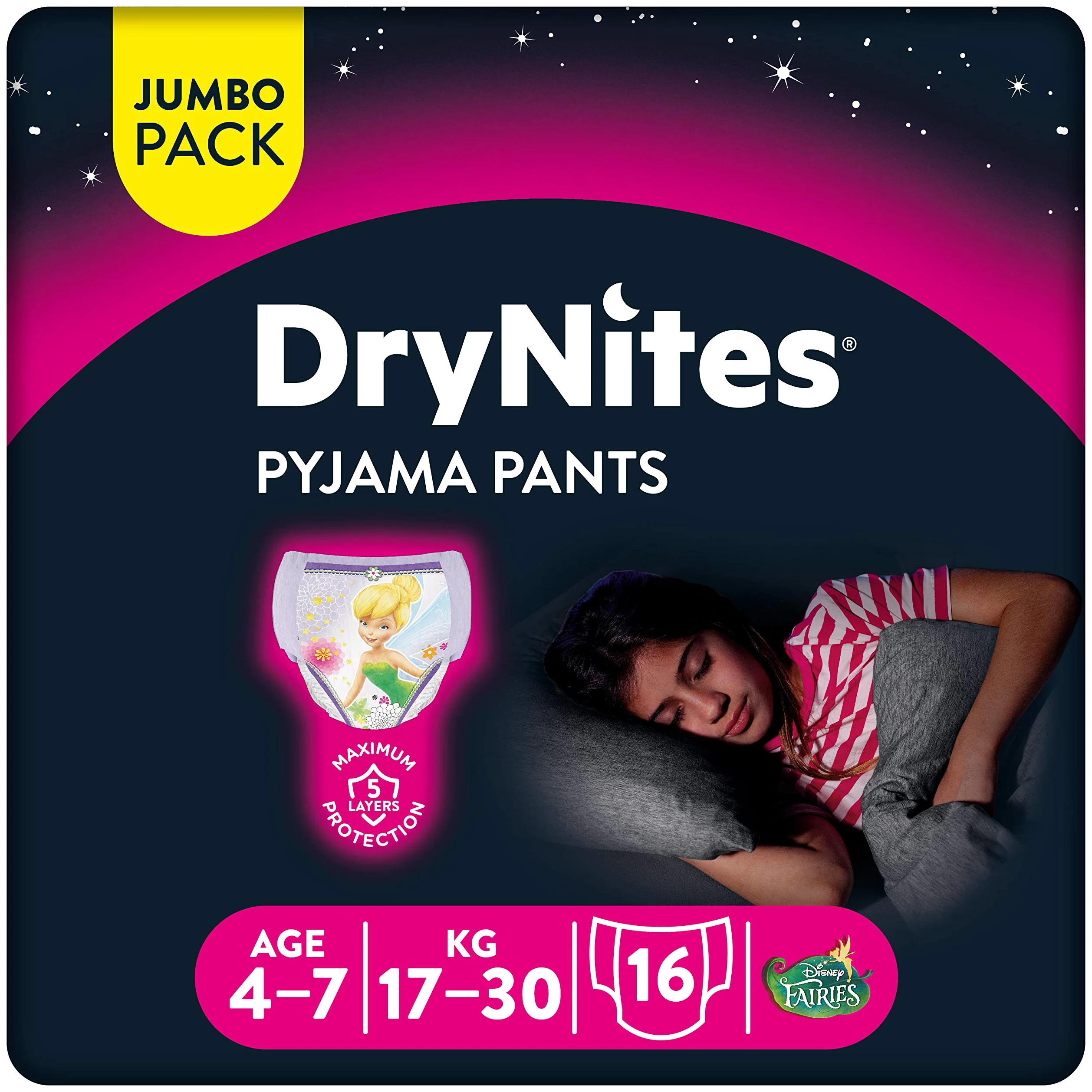 Huggies 2152091 Sous-Vêtement de Nuit 4-7 Ans - Lot de 2