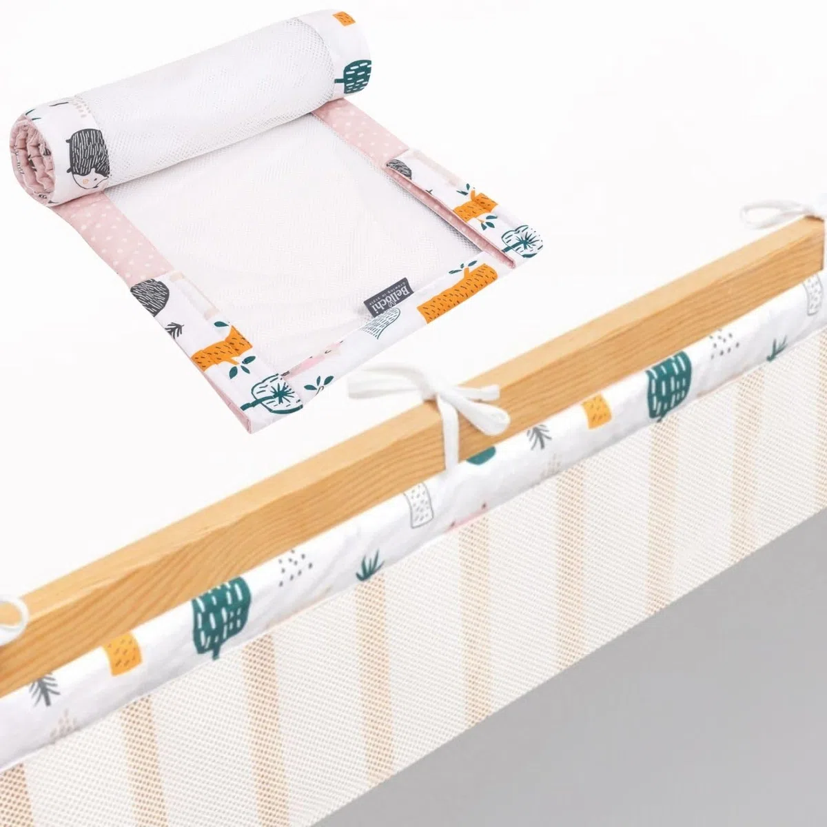 Bellochi Tour de Lit Bébé 360x30 cm - Tour de Lit Souple Universel - Réversible Contour de Lit Bébé pour Un Matelas 120x60 cm - 4Rest
