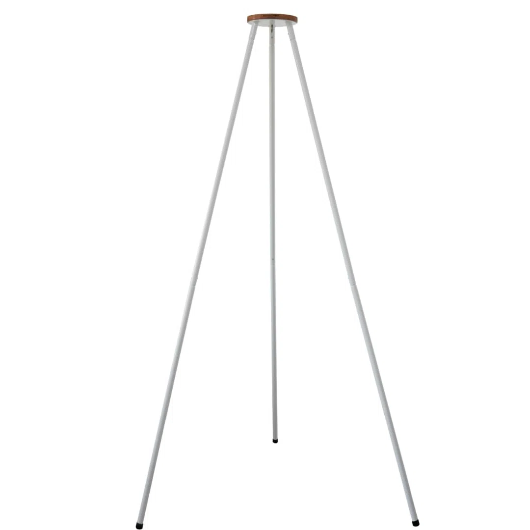 Honigbär Armature pour berceaux à ressorts, berceaux suspendus, hamacs pour bébé et transat | Pied | Testé TÜV | Acier inoxydable revêtu par pulvérisation – Blanc mat/chêne massif | Jusqu'à 40 kg