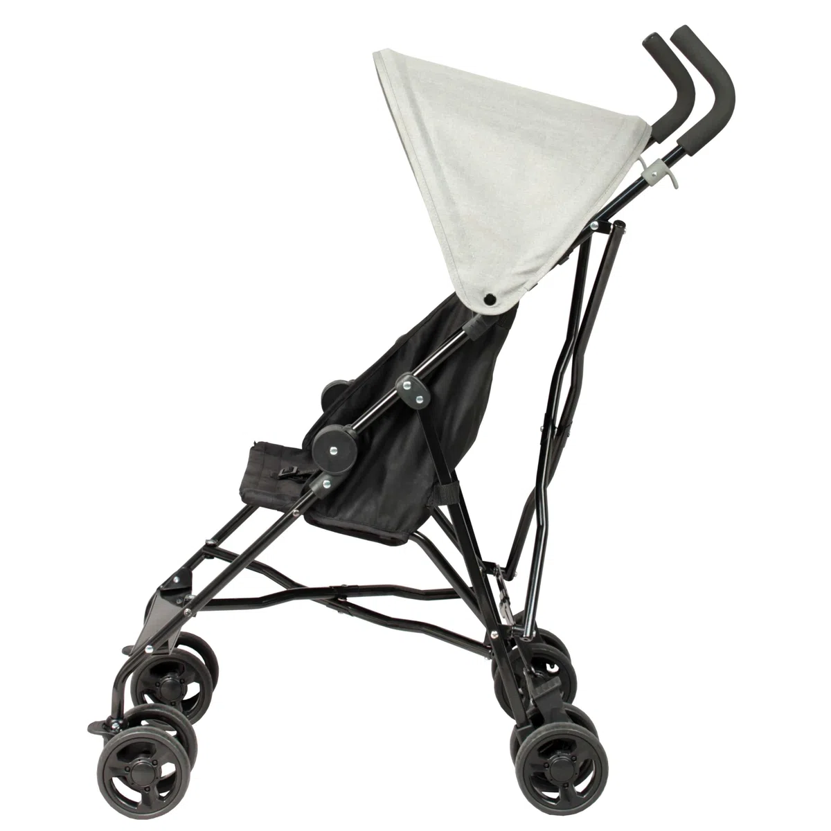 LOOPING | Poussette Canne Compacte & Légère | Dès 6 Mois | Pliage Facile | Ultra Légère 4,9 kg | Pare-Soleil Amovible | Suspension Intégrale | Idéale Voyage & Dépannage | Black Chiné