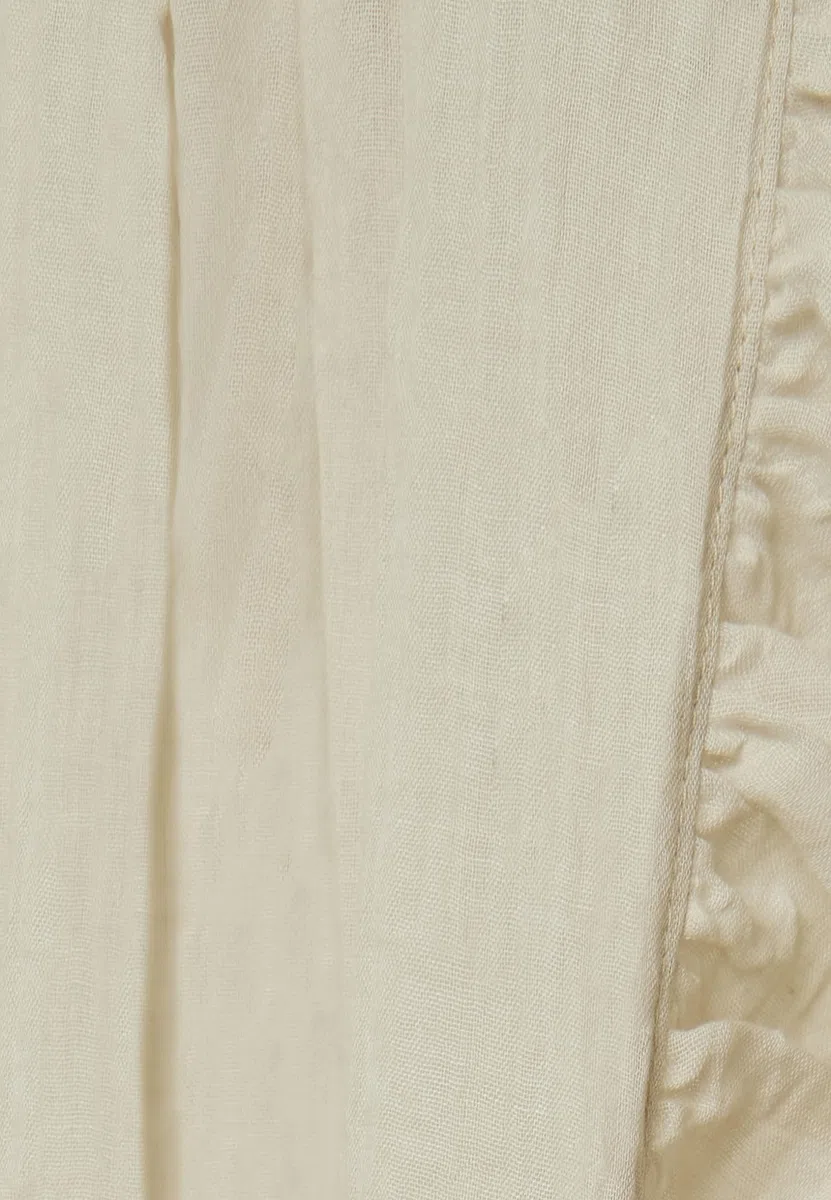 Jollein Baldaquin Vintage à Volants Nougat – Hauteur 245 cm – Ciel de lit bébé Chambre d'enfant – Beige