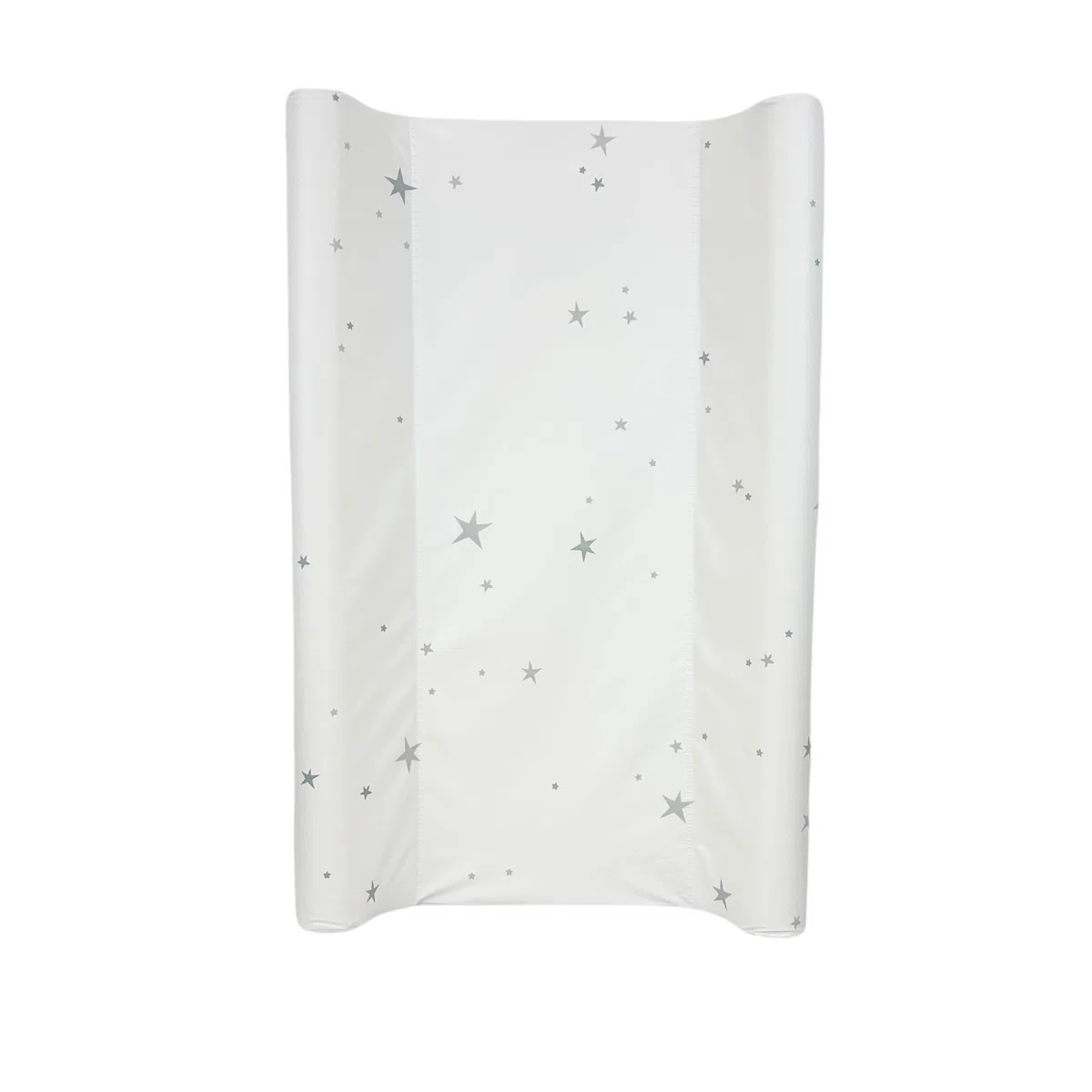BabyDam Matelas à langer anti-roulis de luxe SuperMax - Facile à nettoyer - 70 x 45 cm - Gris étoilé / blanc