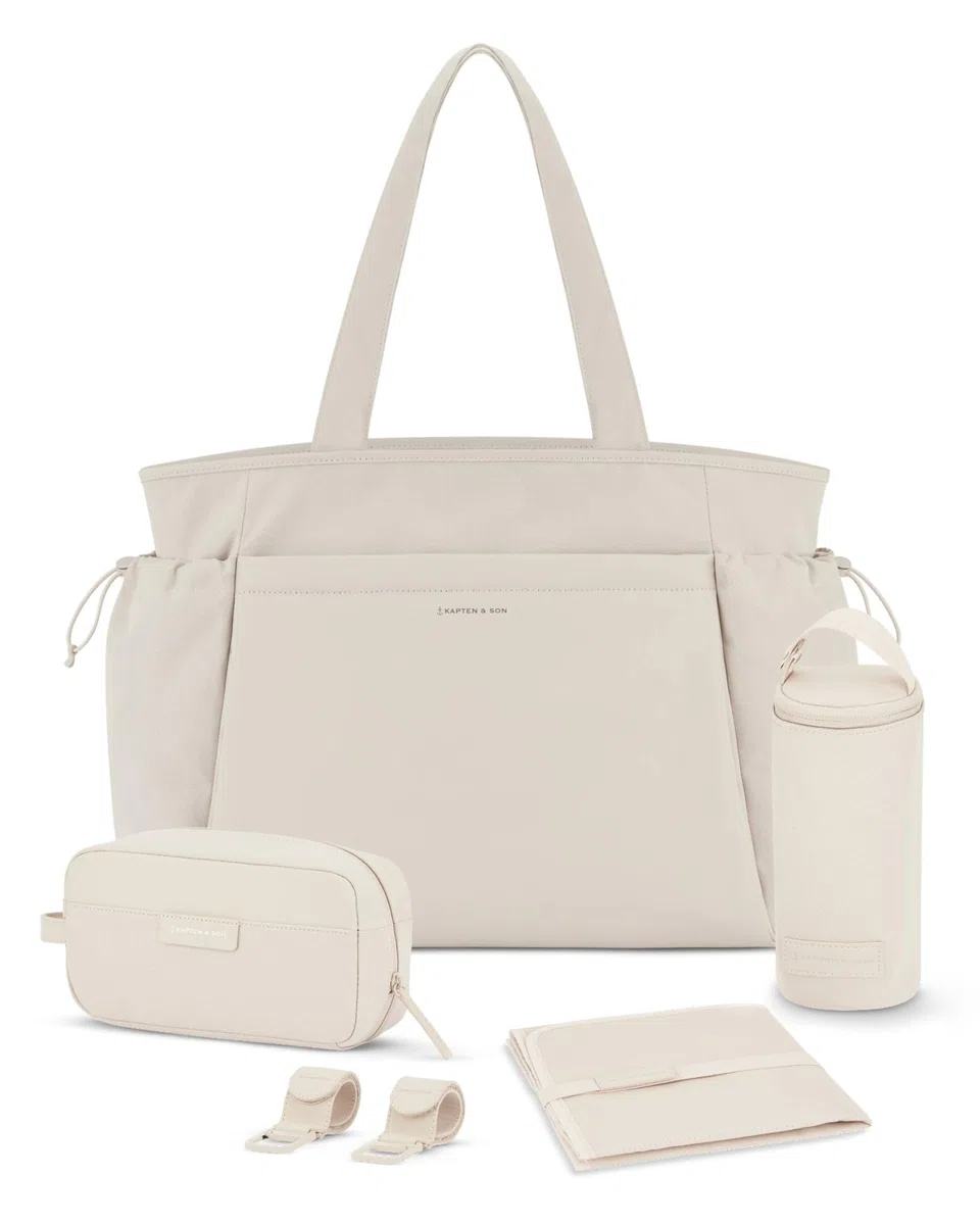 Kapten & Son Shopper Hellvi Diaper Set Sac à langer 25 l fixation poussette valise trousse toilette matelas langer porte-bouteille isotherme