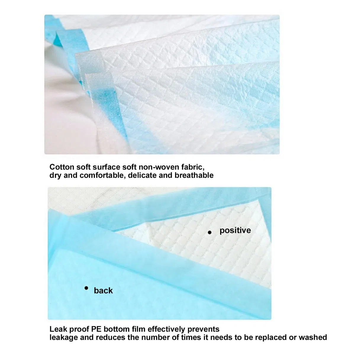 Lot de 100 tapis à langer jetables, grande protection absorbante, doublure inodore et anti-fuite, tissu non tissé à séchage rapide pour bébé, personnes âgées, animaux domestiques