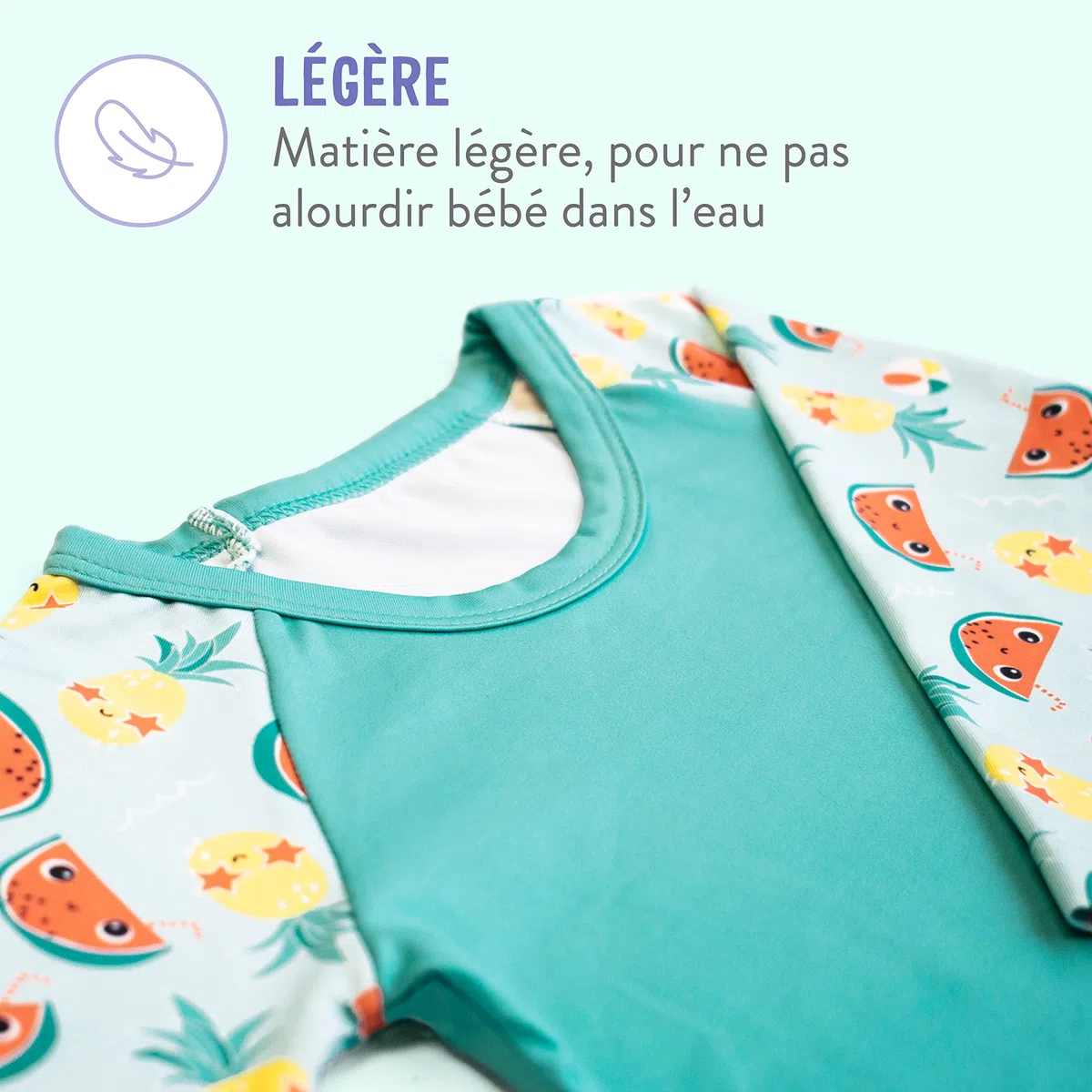 Bambino Mio Maillot de bain bébé protection solaire UPF40+ 2 couches 1 t-shirt anti-uv XL (2 ans et +)
