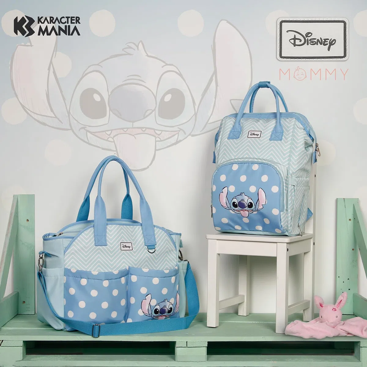Lilo et Stitch Lovely-Sac Poussette Bébé Mommy, Vert