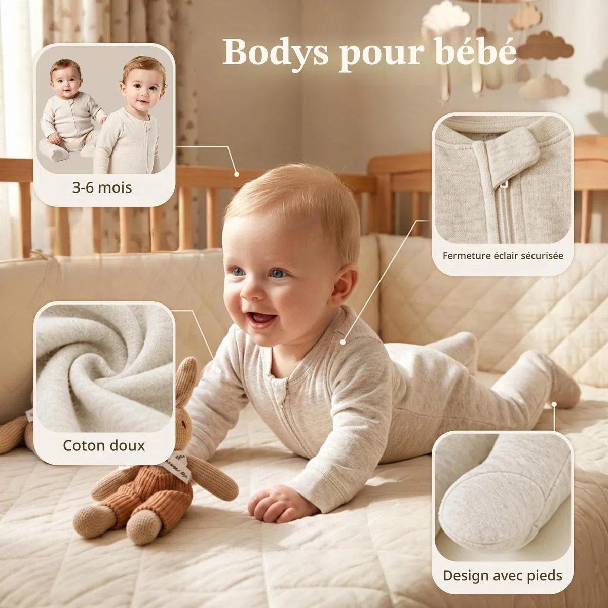 TUZT Coffret Cadeaux de Naissance Garcon Fille Cadeau ave Barboteuse Couverture Doudou Bavoir Chaussettes Bonnet Cartes Sac à Main en Feutrine, Cadeau pour Baby Shower Bebe Nouveau Né Coffret