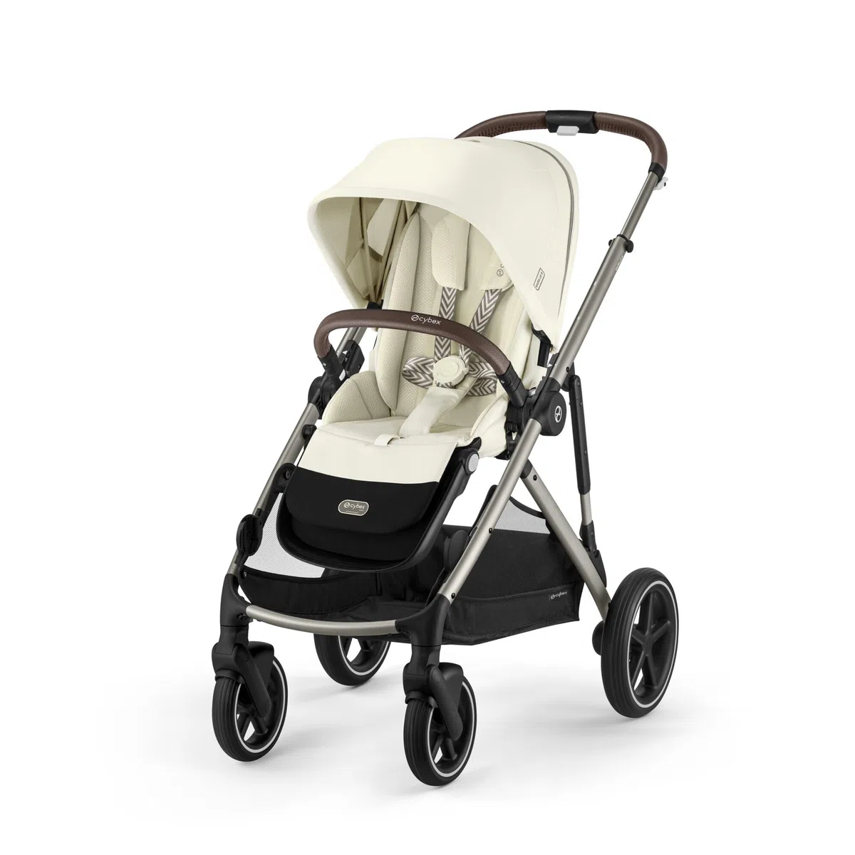CYBEX Poussette Gold GAZELLE S, De la naissance à environ 4 ans, Max. 22 kg (mode simple) / 2x 22 kg (mode duo), Système tout-en-1 avec 20+ configurations, Beige coquillage