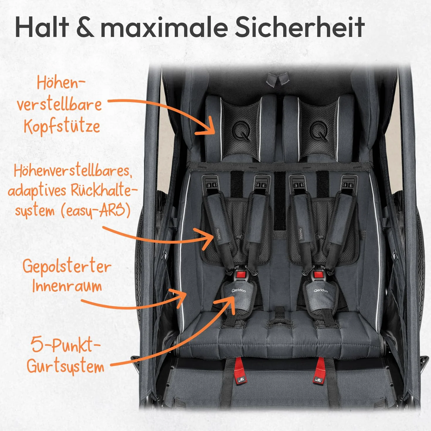 Qeridoo Kidgoo2 Trailer Max 60 kg