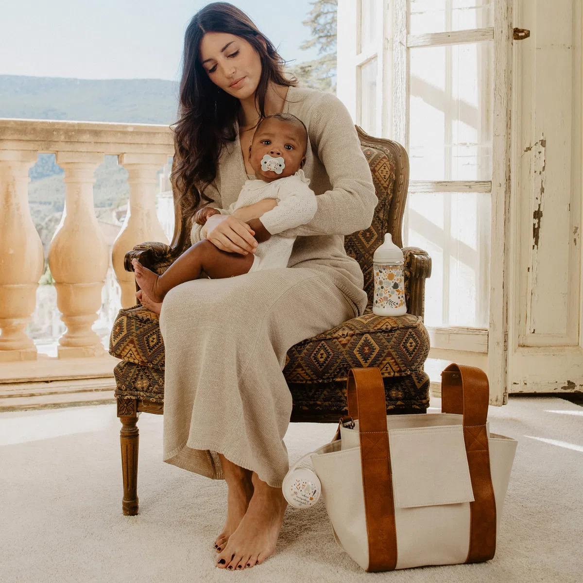 Suavinex, Sac de Maternité, Sac à Langer Bébé, Organisateur pour Poussette, Avec Anses Ajustables à la Poussette, Fermeture Éclair, Compact et de Grande Capacité, avec Poches Intérieures
