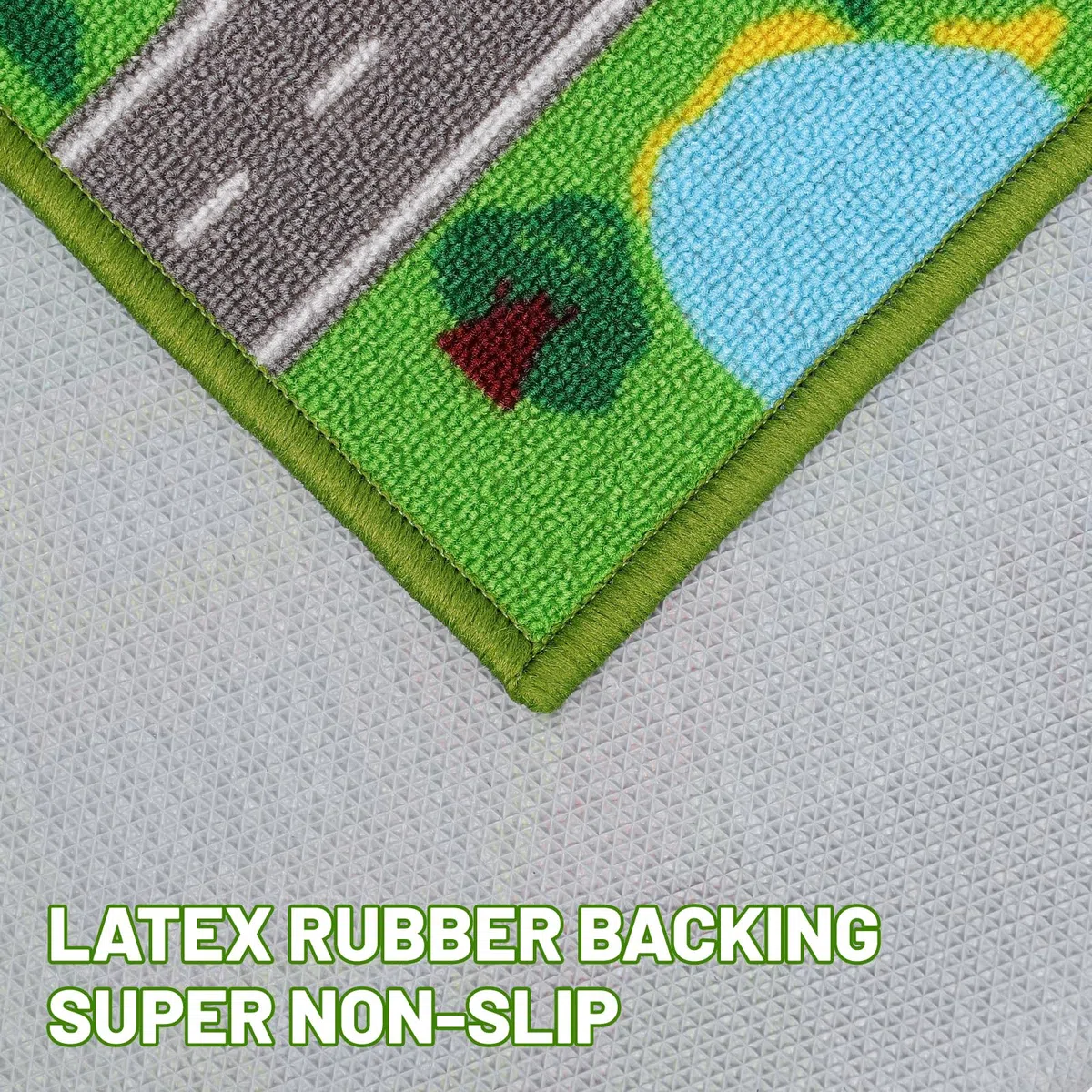 Tapis de jeu pour enfants, motif carte routière urbaine pour salle de jeux, chambre à coucher, salon (100 cm x 150 cm)