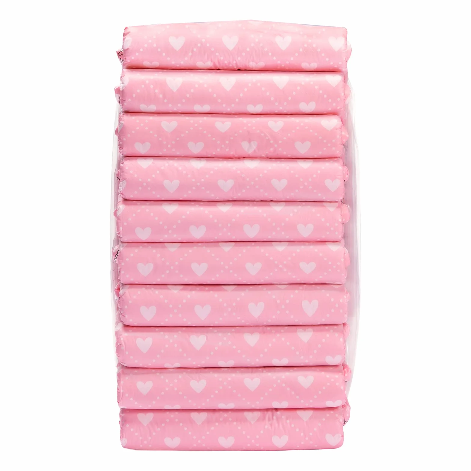 LittleForBig 5500-5800 ml Couche Adulte Imprimée 10 Pièces Blushing Baby (L)