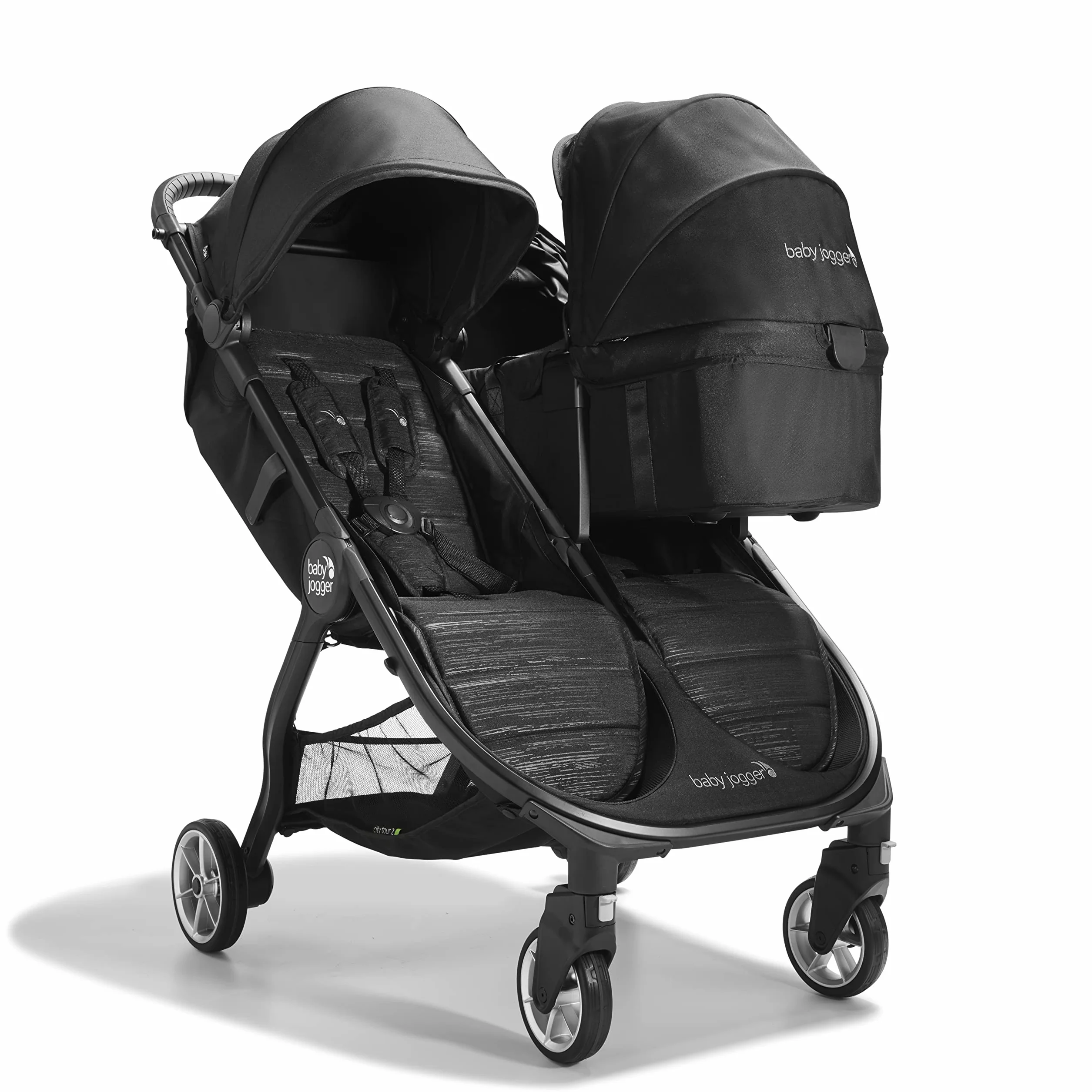 Baby Jogger Nacelle pliable légère | Pour poussette City Tour 2 doubles | Noir opulent