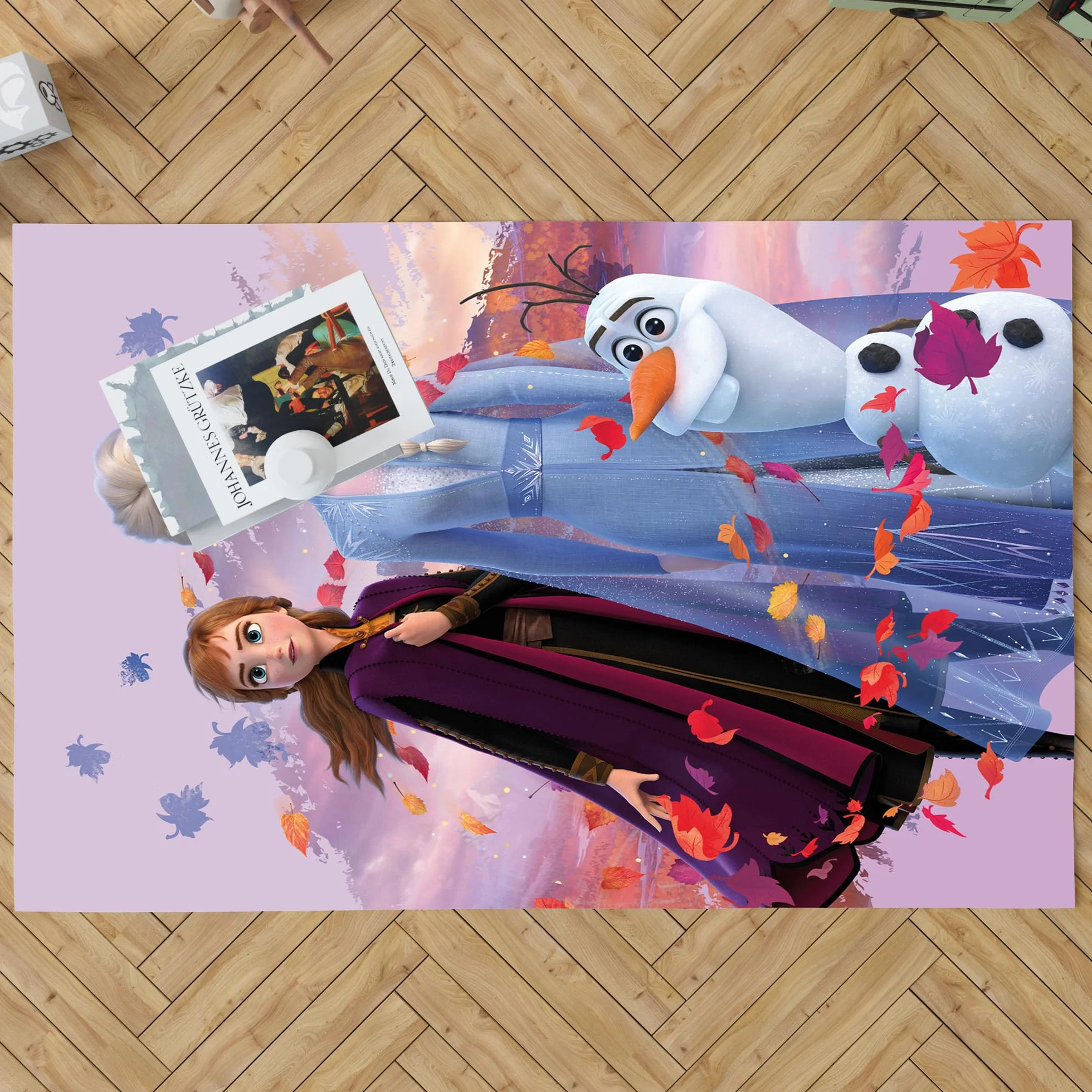 Disney La Reine des Neiges 2 Tapis de chambre d'enfant Dreamteam 100 cm x 133 cm Antidérapant Anti-bruit jeu