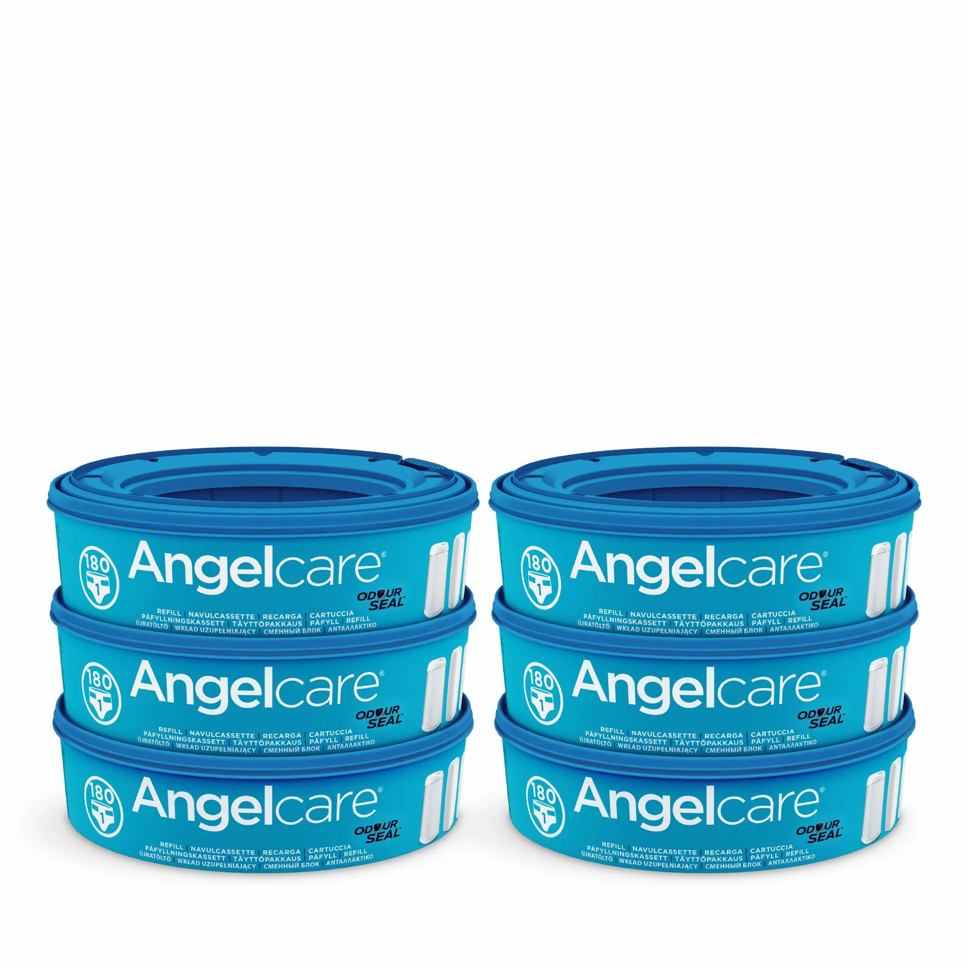 Angelcare Recharges pour Poubelles à couches, Lot de 6