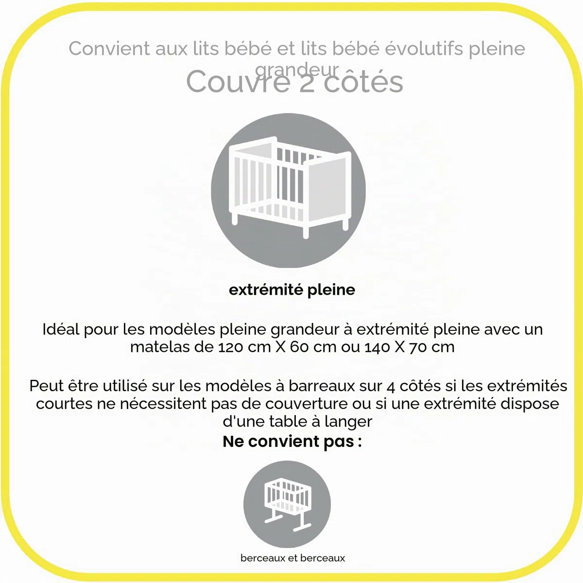 BreathableBaby – Doublure en maille motif nuage pour lit à 2 côtés