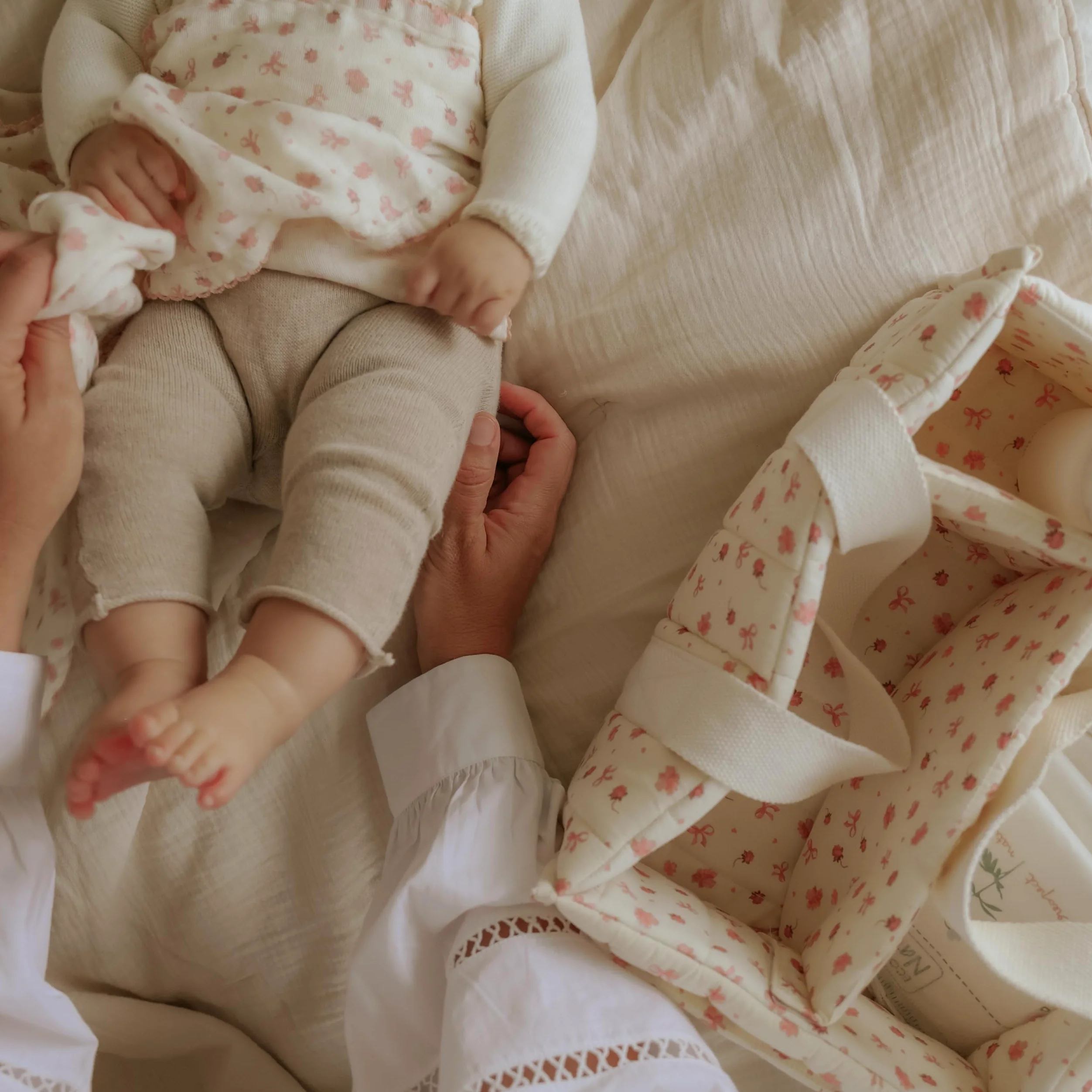 Elodie Details Organisateur Couches Bébé Petit River Rose Compartiments Amovibles Coton Lavable en Machine
