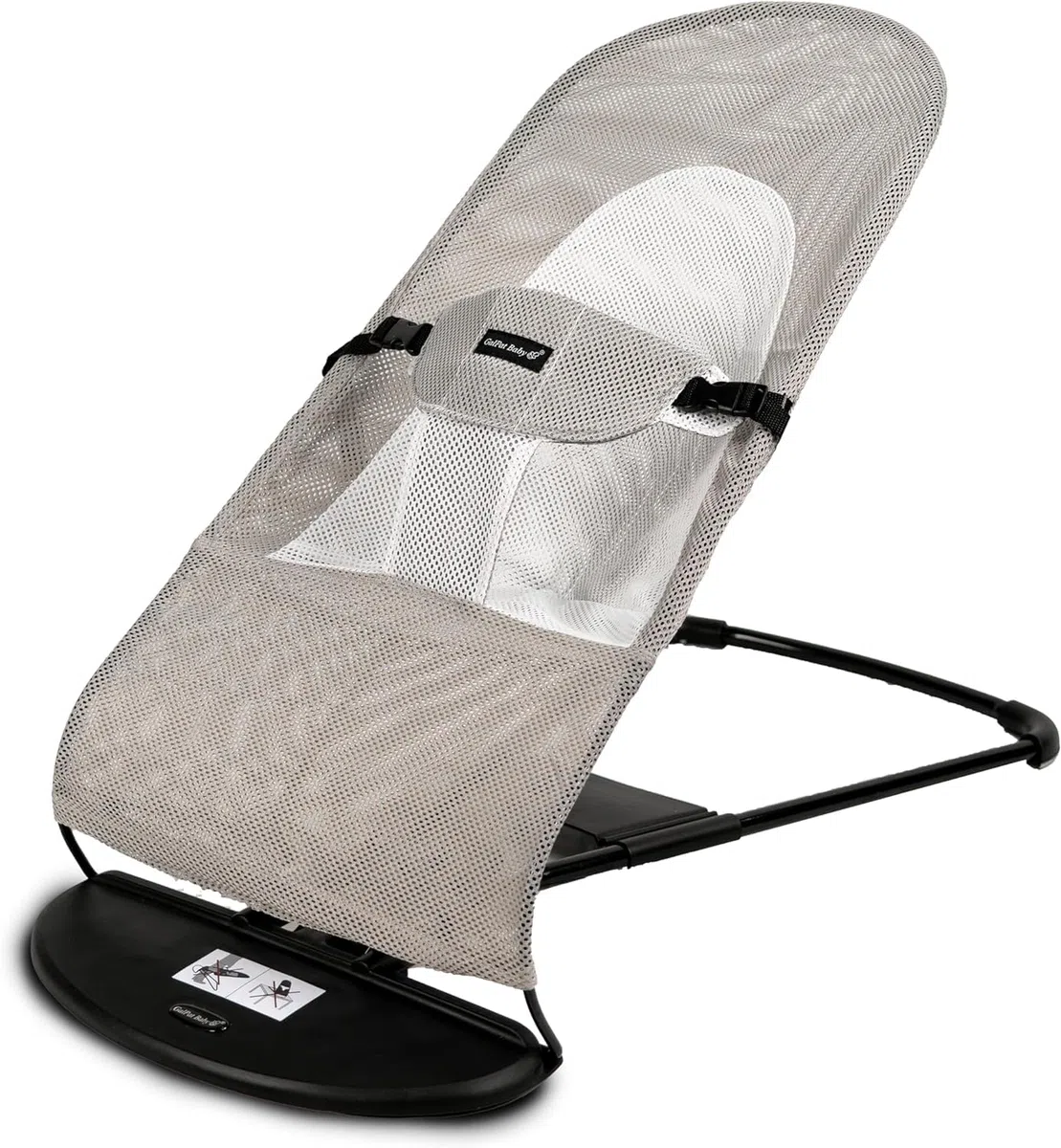 GalPat Baby - Housse de transat respirante compatible avec BabyBjorn et GalPat Baby - Siège pour transat de bébé respirant - Gris (housse + sac de transport)