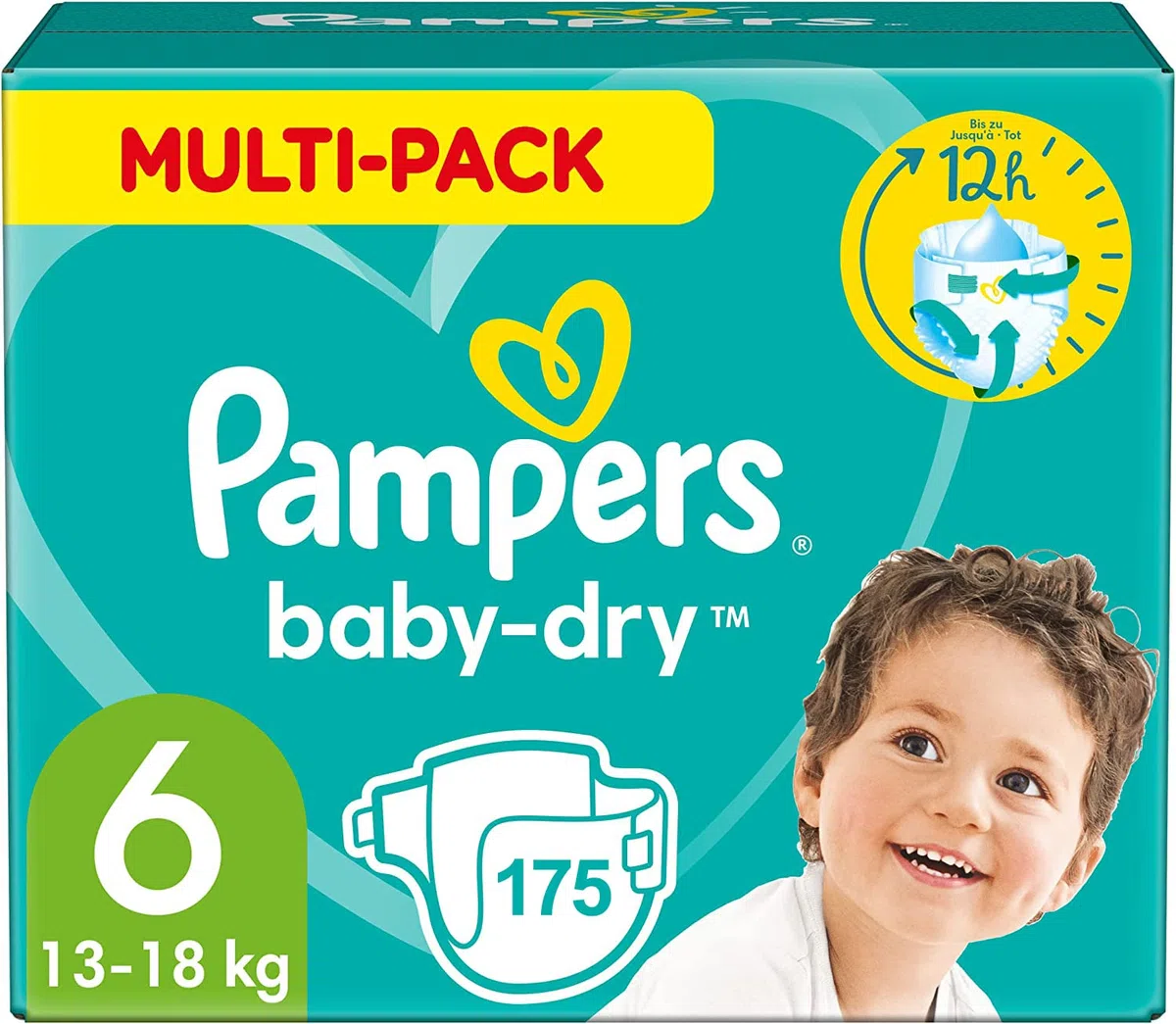 Pampers Baby-Dry Taille 6 175 Couches 13-18 kg