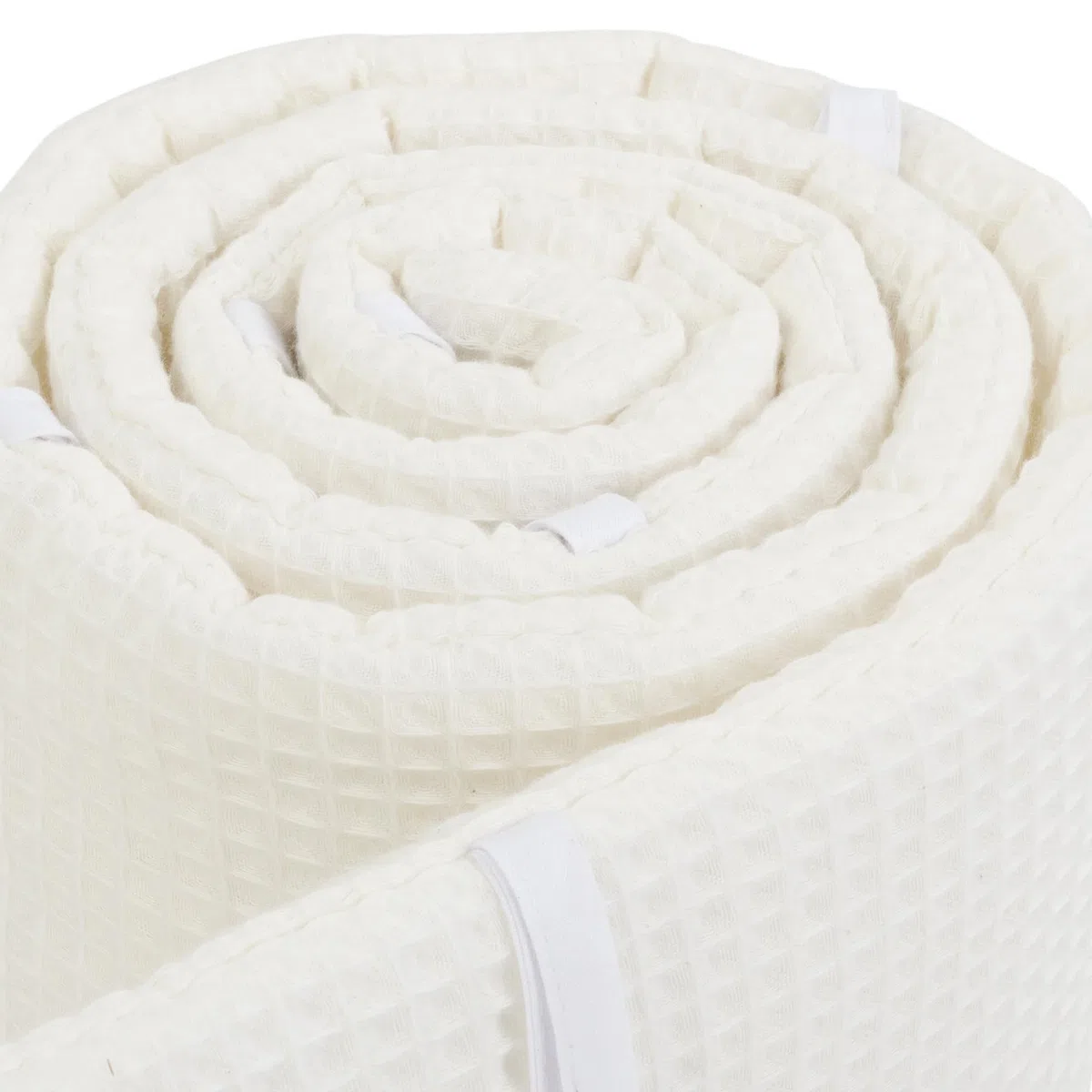 babybay Tour de lit en maille gaufrée compatible avec les modèles Maxi, Boxspring, Comfort et Comfort Plus, ivoire