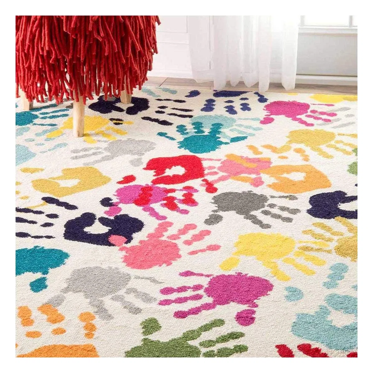 1A2T - Tapis Enfant 120x170cm, Tapis Chambre Tapis Multicolore, Tapis Rectangulaire, 2619