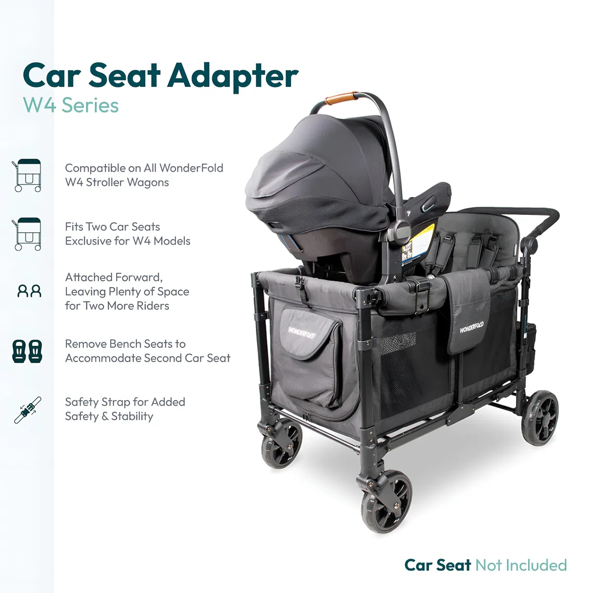 WONDERFOLD Adaptateur de siège auto pour poussette Wagon W4