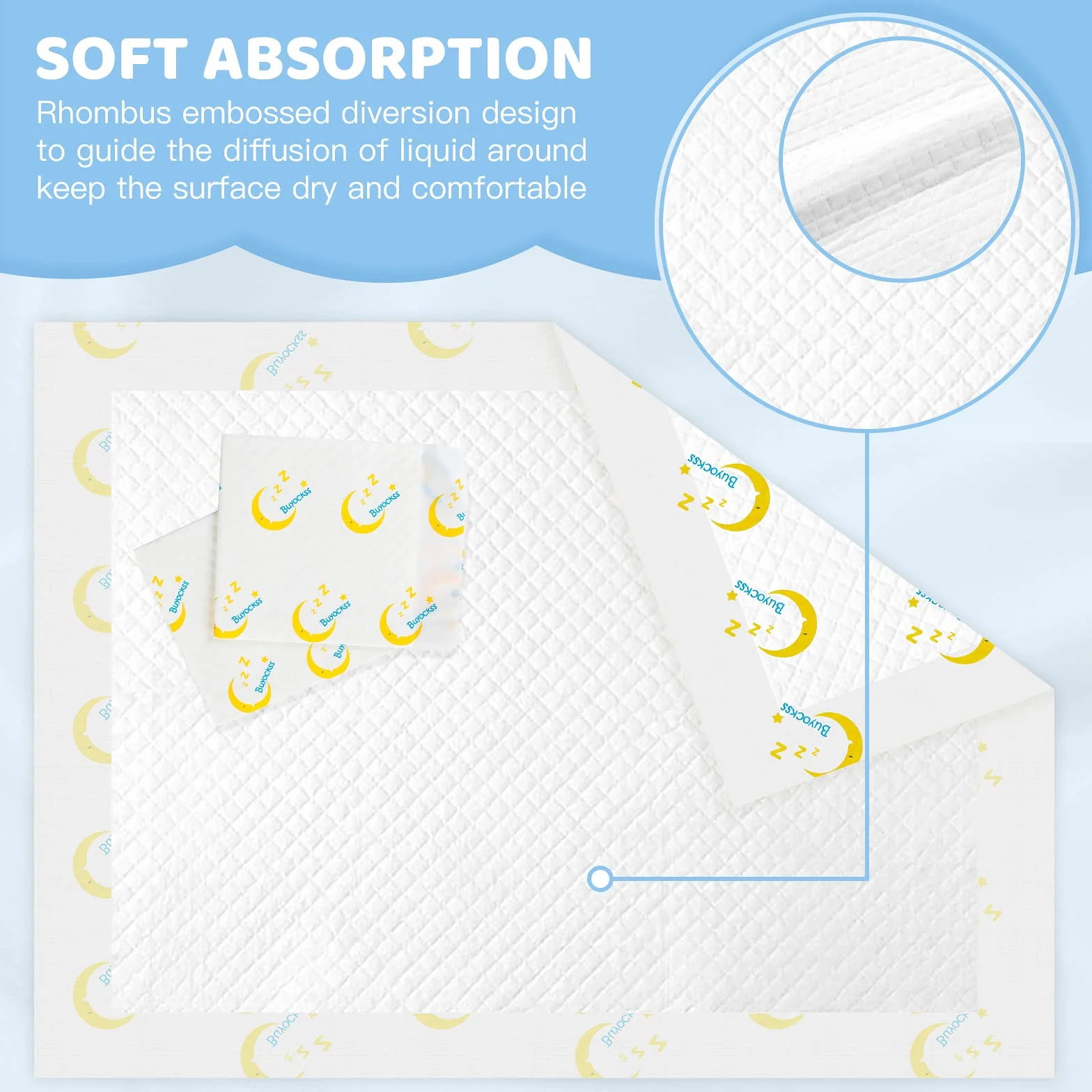 Lot de 100 alèses à Langer jetables pour bébé - Absorption Rapide - Doux, Respirant, imperméable - Anti-Fuite - 33 x 45,7 cm