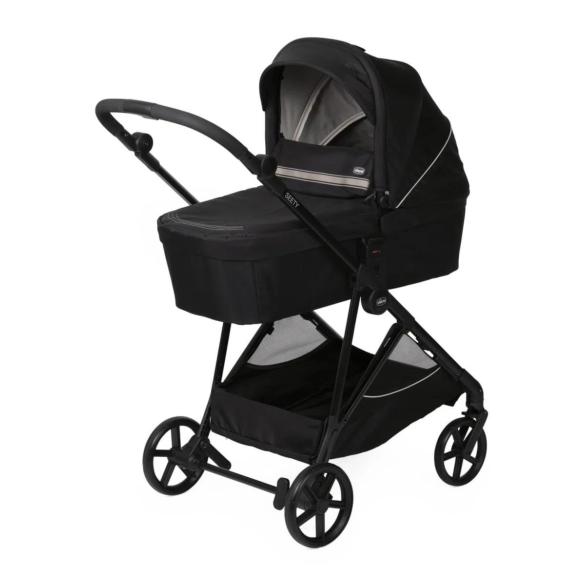 Chicco, Nacelle Seety, Nacelle Spacieuse et Rembourrée pour la Poussette Seety, Se Fixe sans Adaptateur, Légère et Pratique, 0 Mois