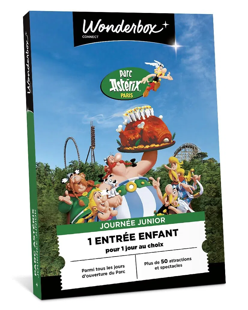 Wonderbox Connect Parc Astérix Coffret Cadeau 1 Entrée Enfant 1 Jour 50+ Attractions Spectacles Validité 27 Mois