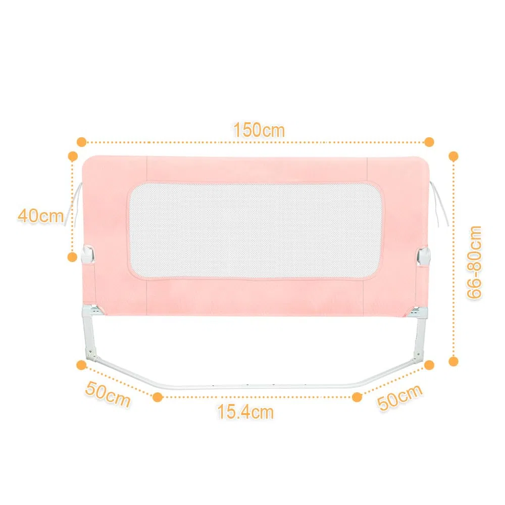 OHMG Barrière lit bebe150cm Barrière de lit pour Enfants Pliable,Barrieres de securite Enfant Lits Portable, Barrières de Lits pour Enfants&Tout-Petits Protection Antichute