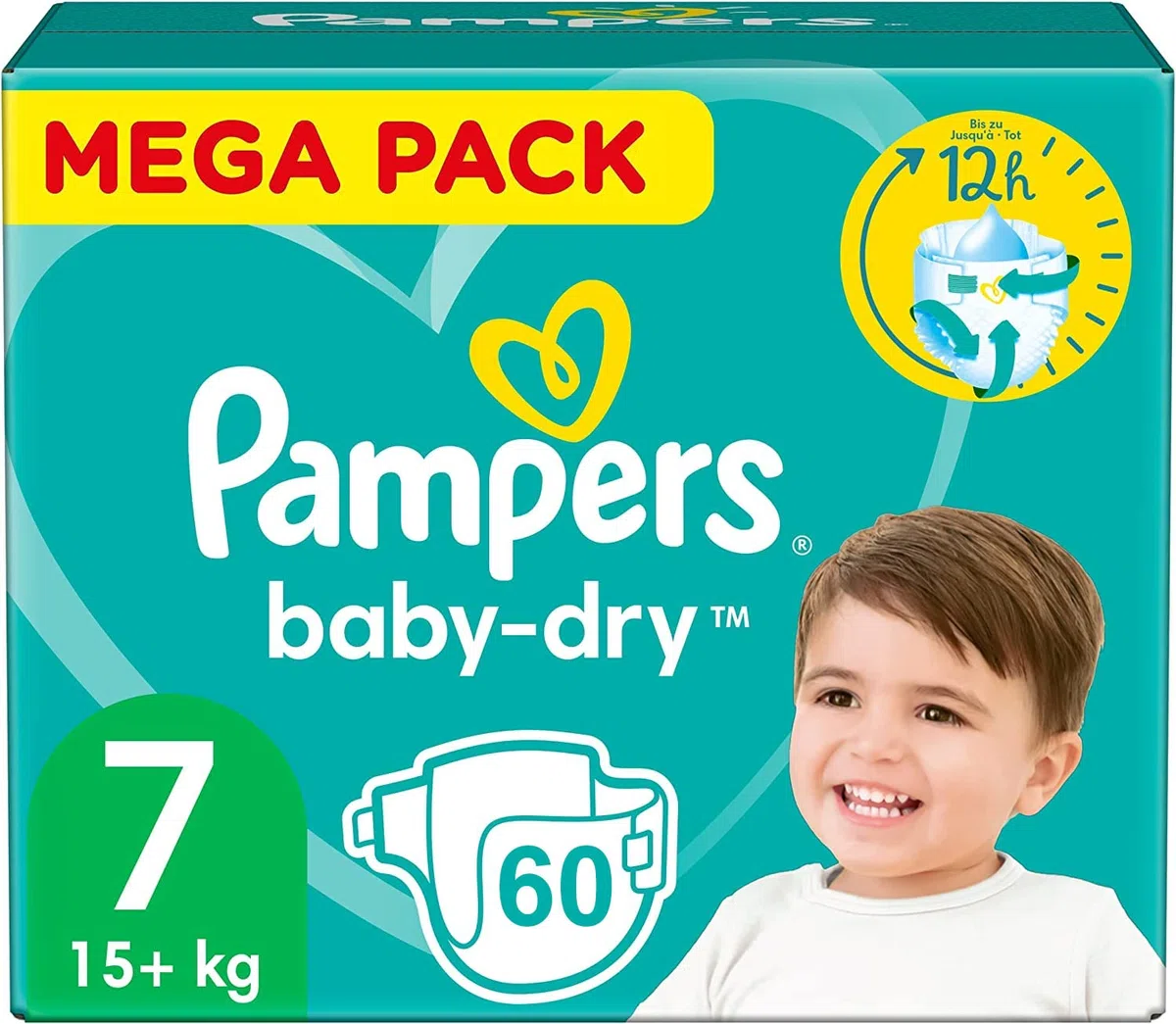 Pampers Baby-Dry Taille 7 60 Couches