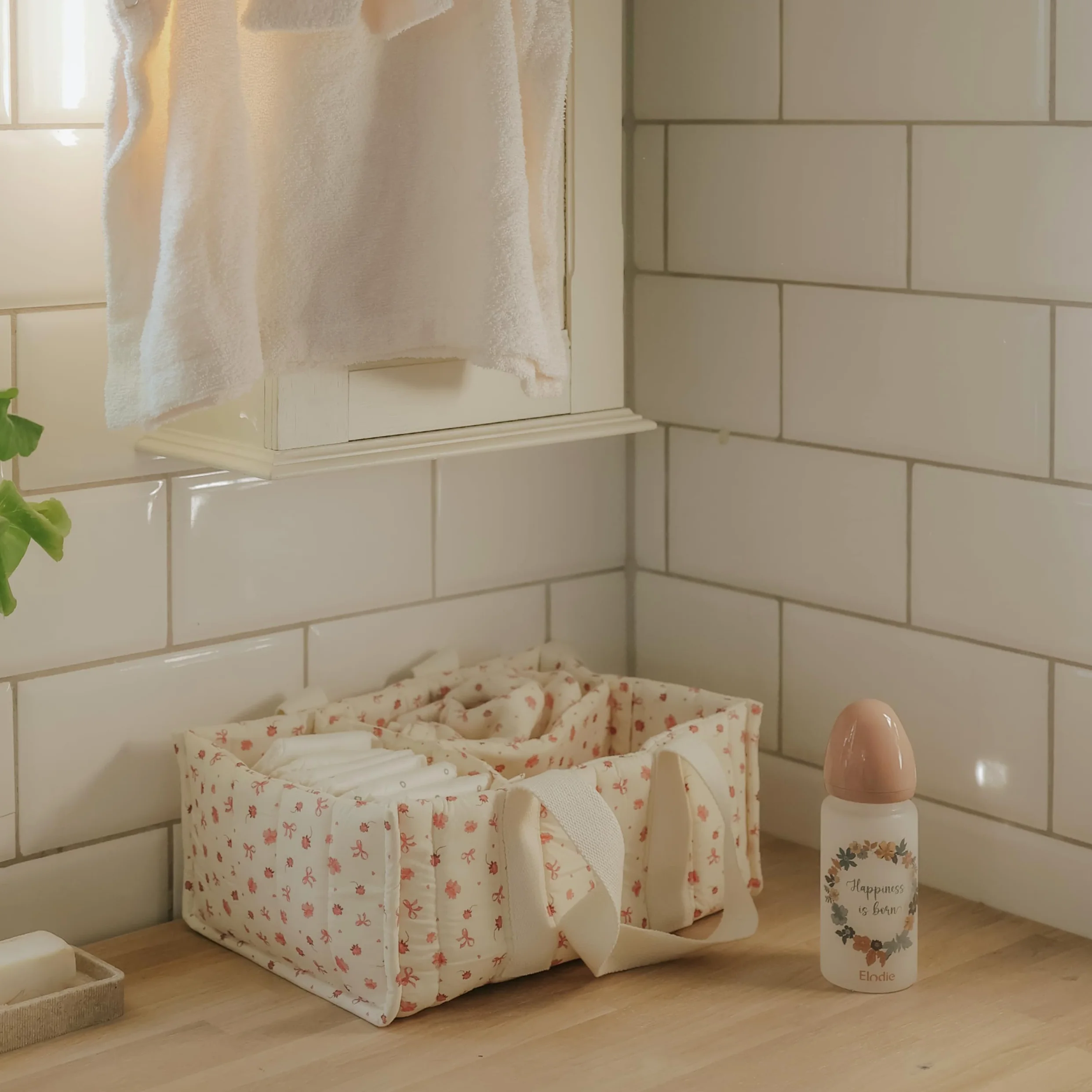 Elodie Details Organisateur Couches Bébé Petit River Rose Compartiments Amovibles Coton Lavable en Machine