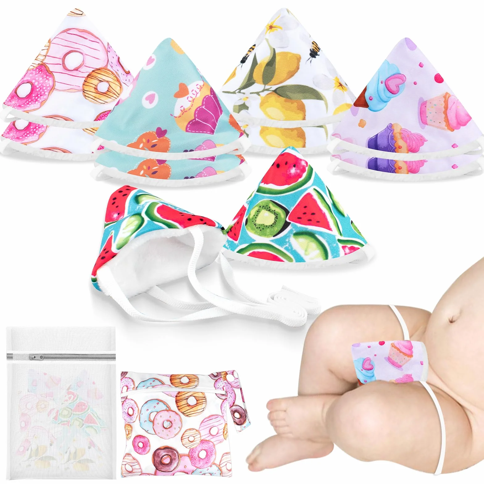 Pipi Tipi Baby Boy avec corde fixe pour nouveau-né, 10 pièces Pee Teepee Baby et 1 sac à langer et 1 filet à linge, changement de couches, plus de confort, accessoires de change