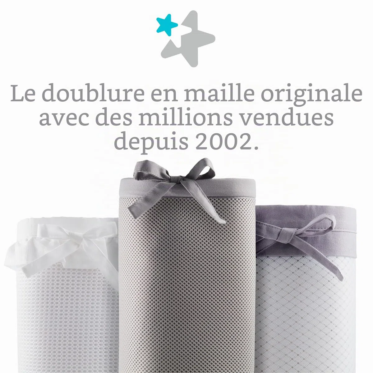 BreathableBaby circulation de l'air deux Face Berceau Doublure en maille (Blanc)