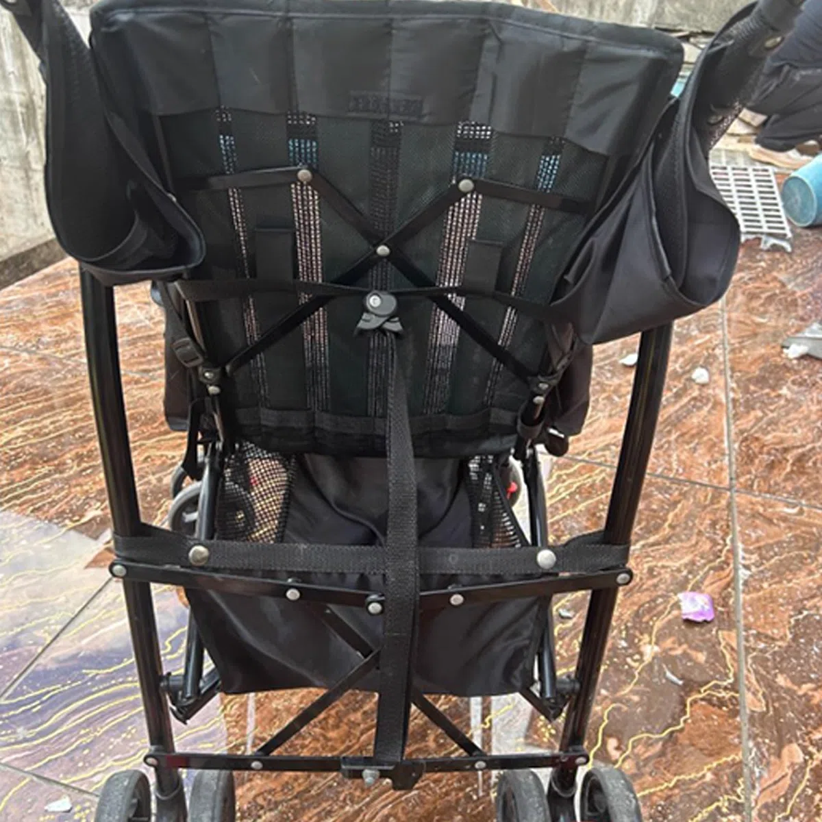 Sangle de dossier réglable pour poussette de bébé - Position du siège inclinable - Sangle en nylon - Installation facile - Dossier réglable